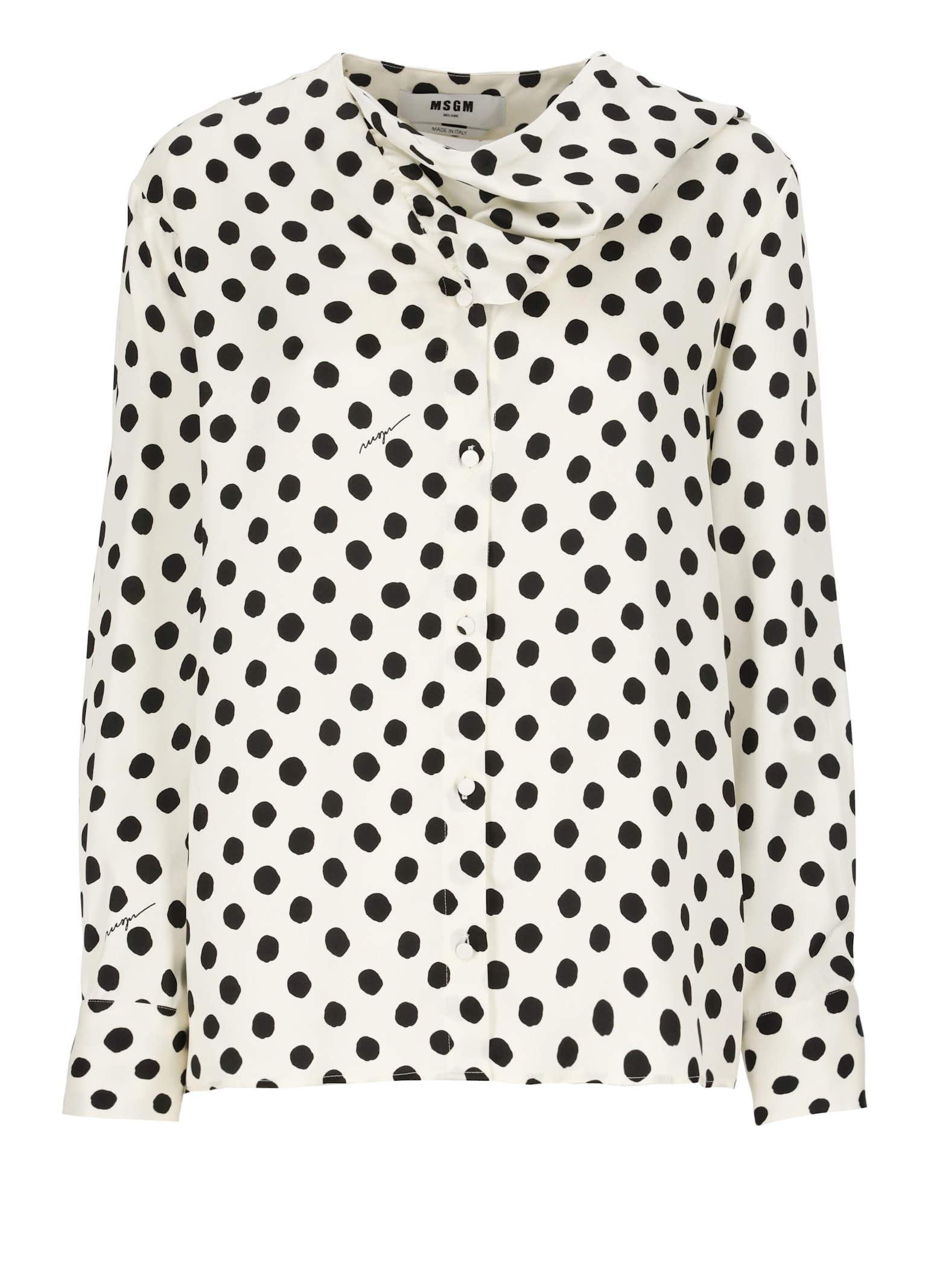 Shop Msgm Viscose Shirt In Ivory