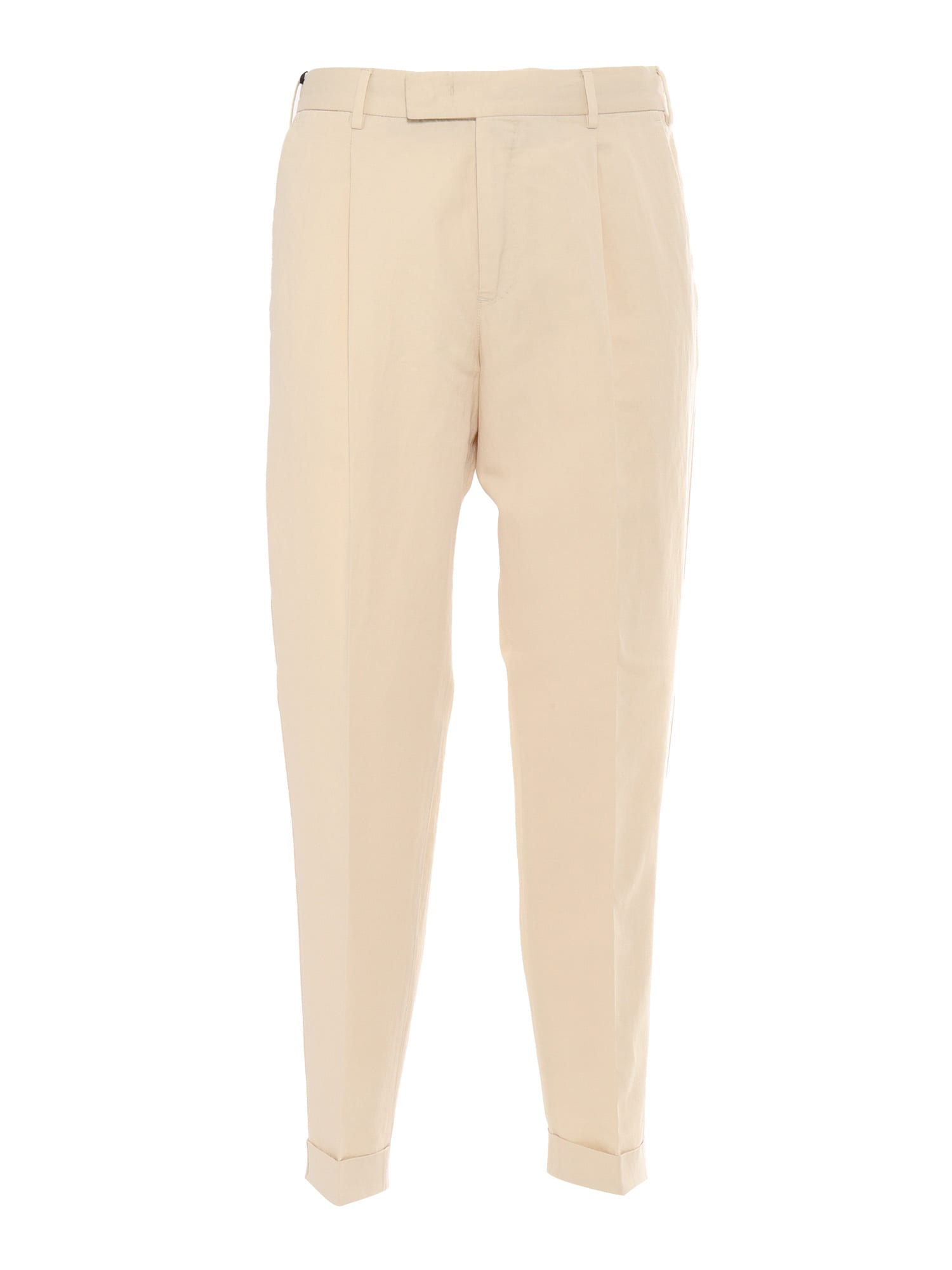 Pt Torino Man Pants Beige Size 40 Polyamide, Elastane In Brown