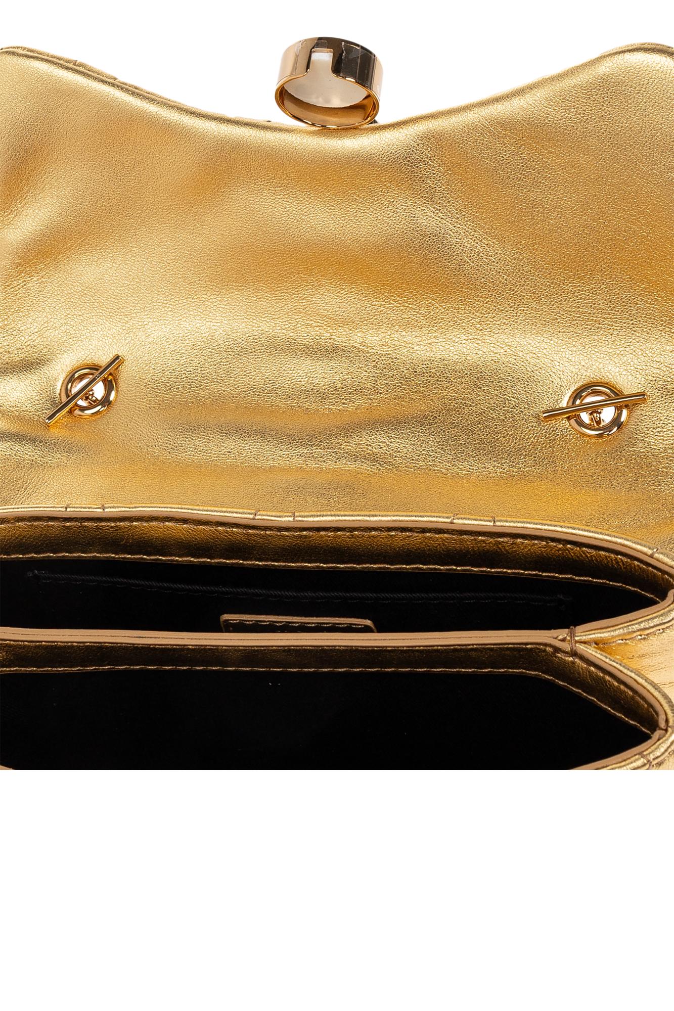 Versace Quilted Metallic Clutch Bag