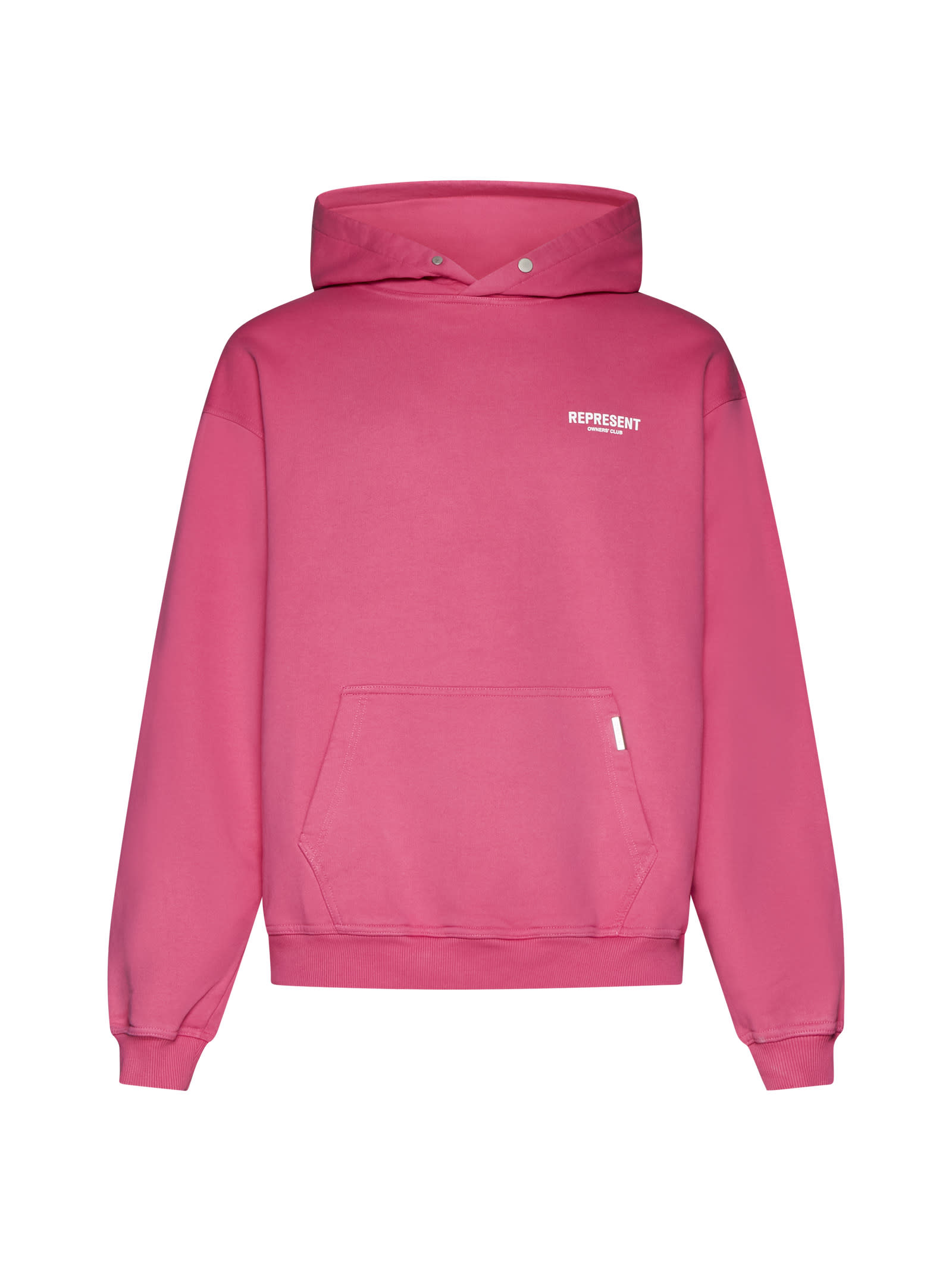 Represent Owners Club Logo Printed Hoodie In Bubblegum Pink