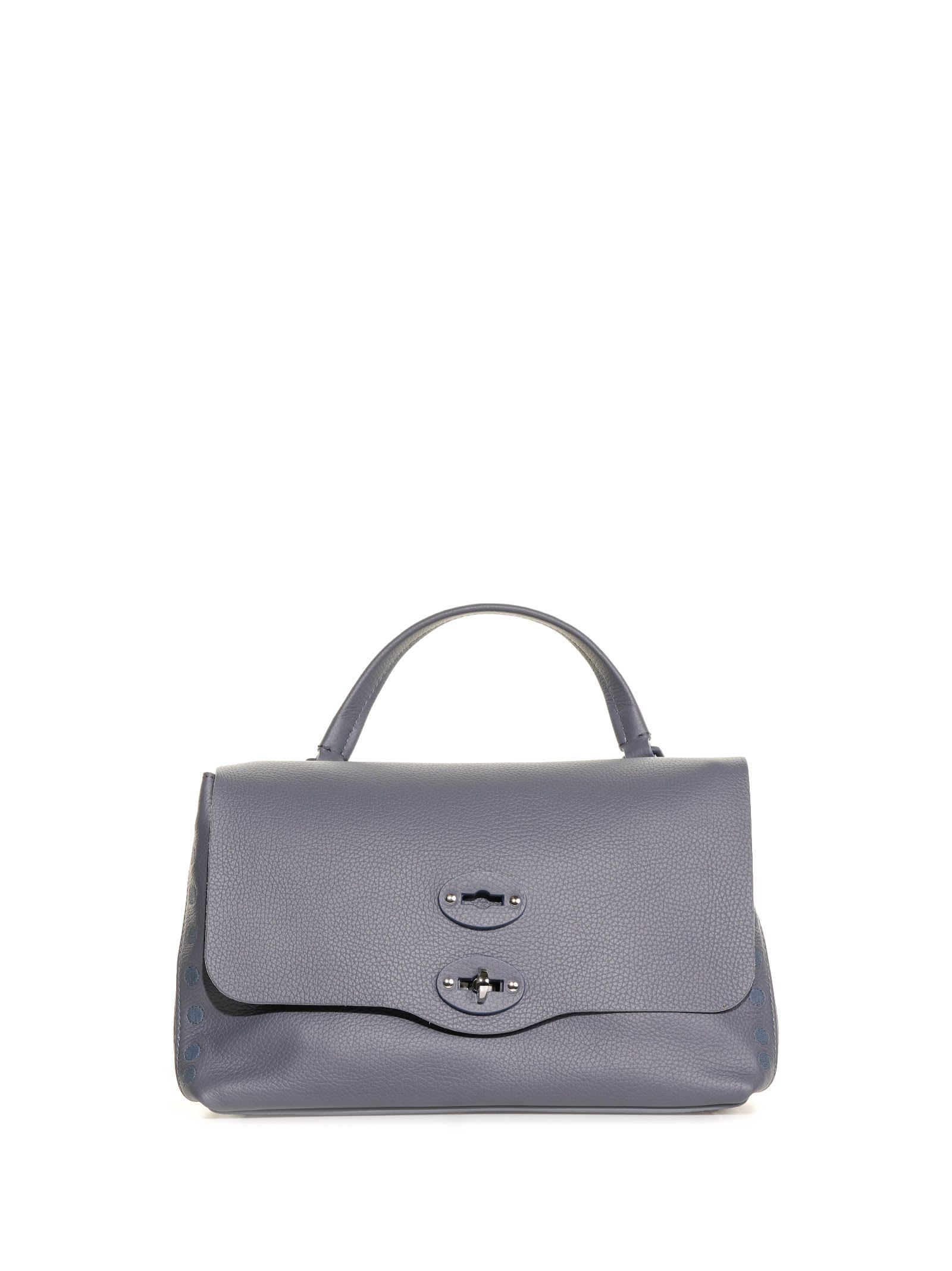 Zanellato Postina Pura S Bag With Shoulder Strap In Blu Granite