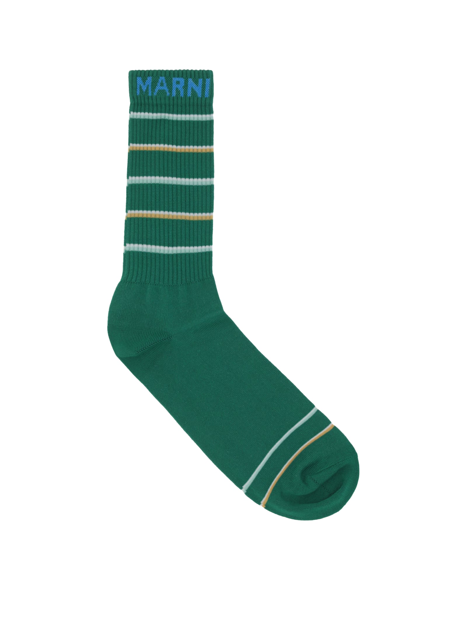 Shop Marni Socks In Sea Green