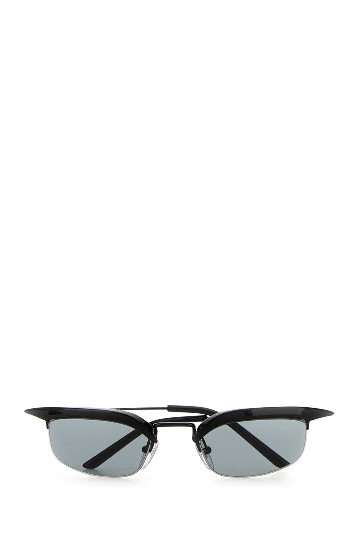 Prada Black Acetate And Metal Sunglasses In Blackbarandendtipsinacetatebio