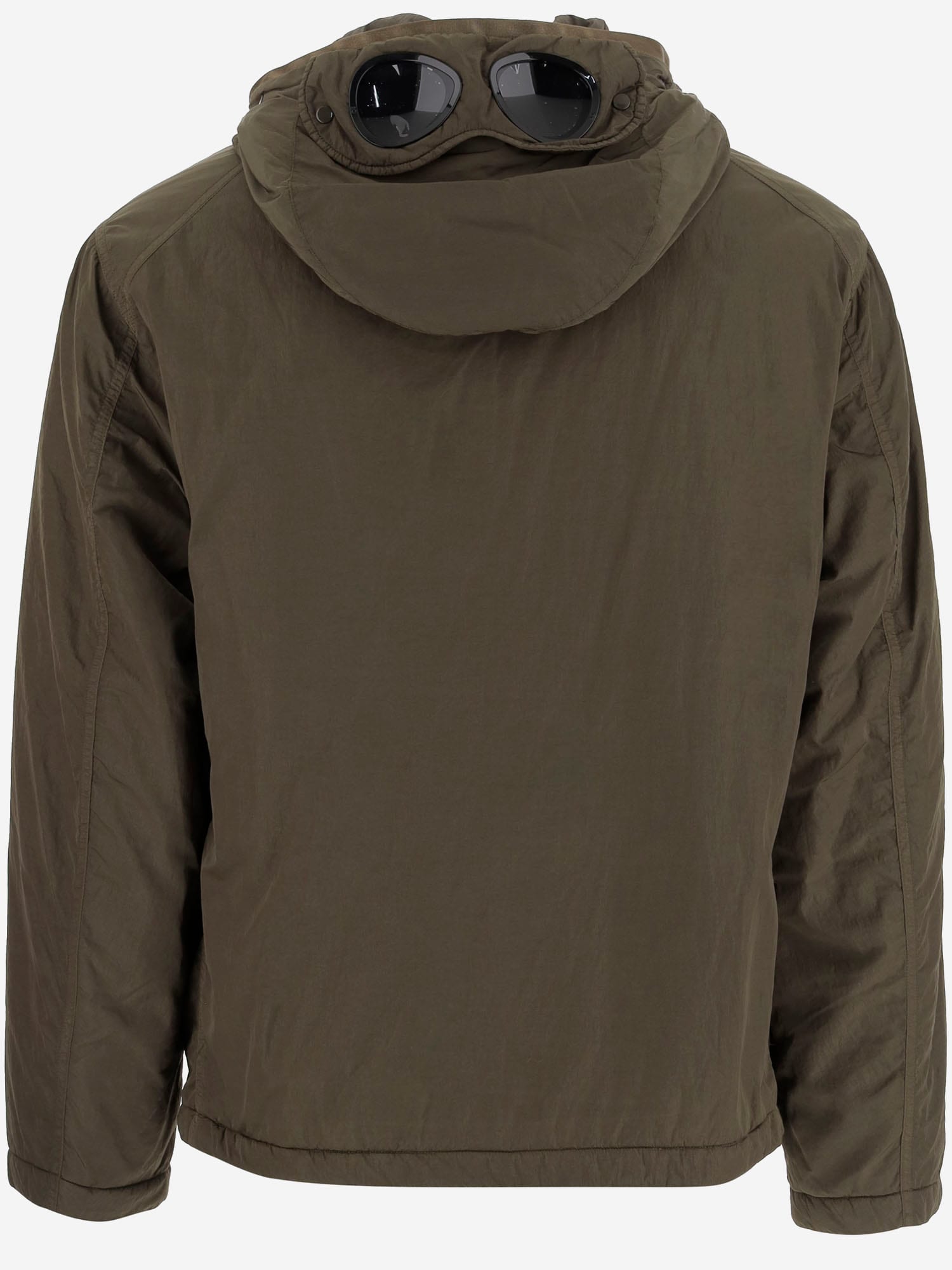 C.p. Company Flatt Nylon Goggle Jacket In Green