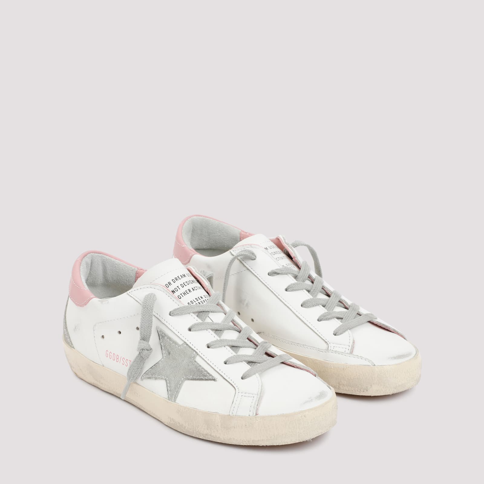 Golden Goose Super-star Leather Upper And Heel S In White