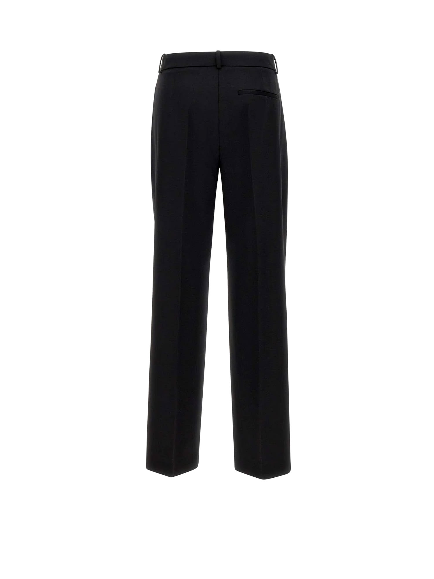 Hugo Boss Trousers Made From Virgin Wool In Black