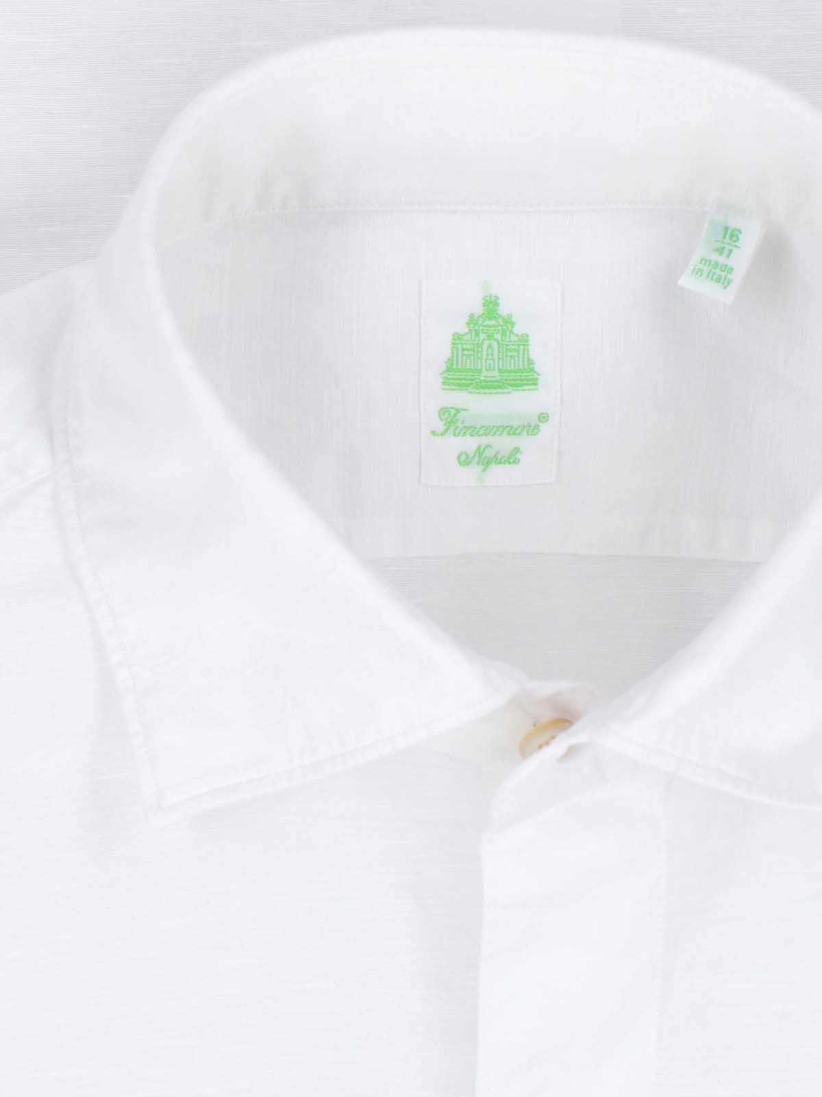 Shop Finamore Basic Shirt In White