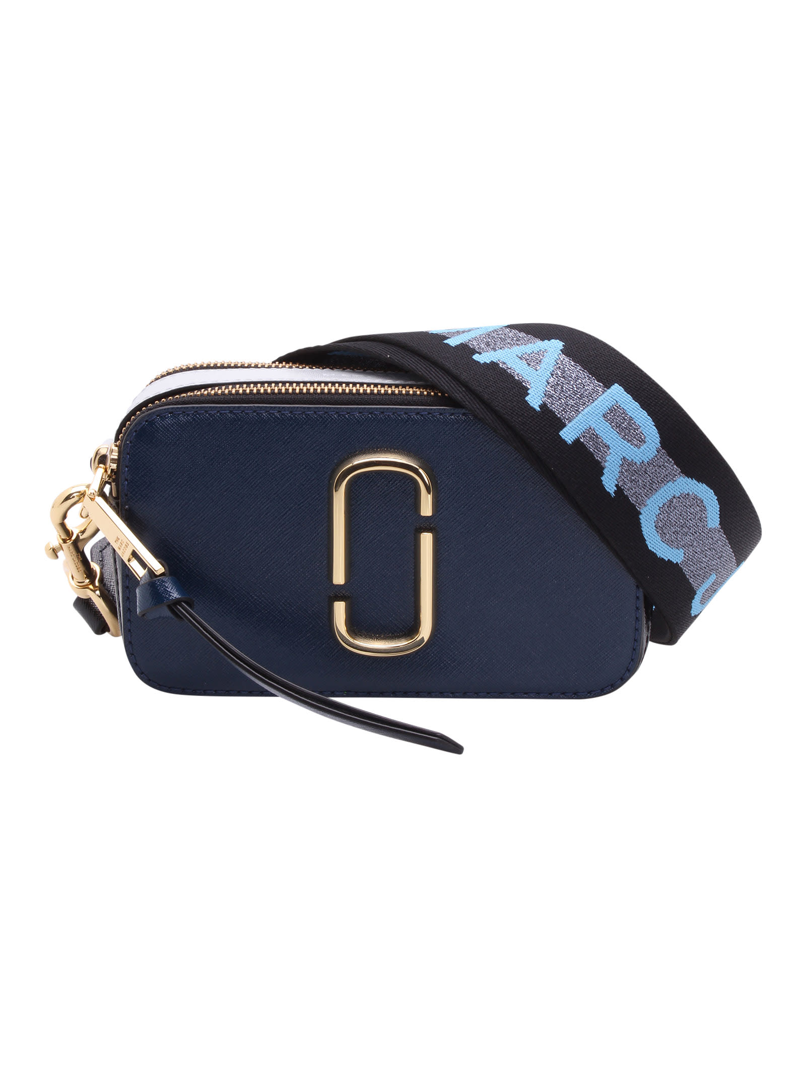 Marc Jacobs Snapshot Leather Shoulder Bag In New Blue Sea Multi | ModeSens