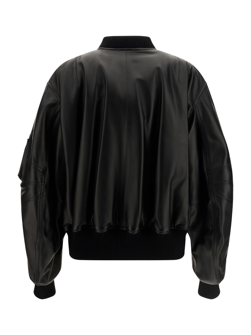 Shop Attico Anja Bomber Jacket In Black