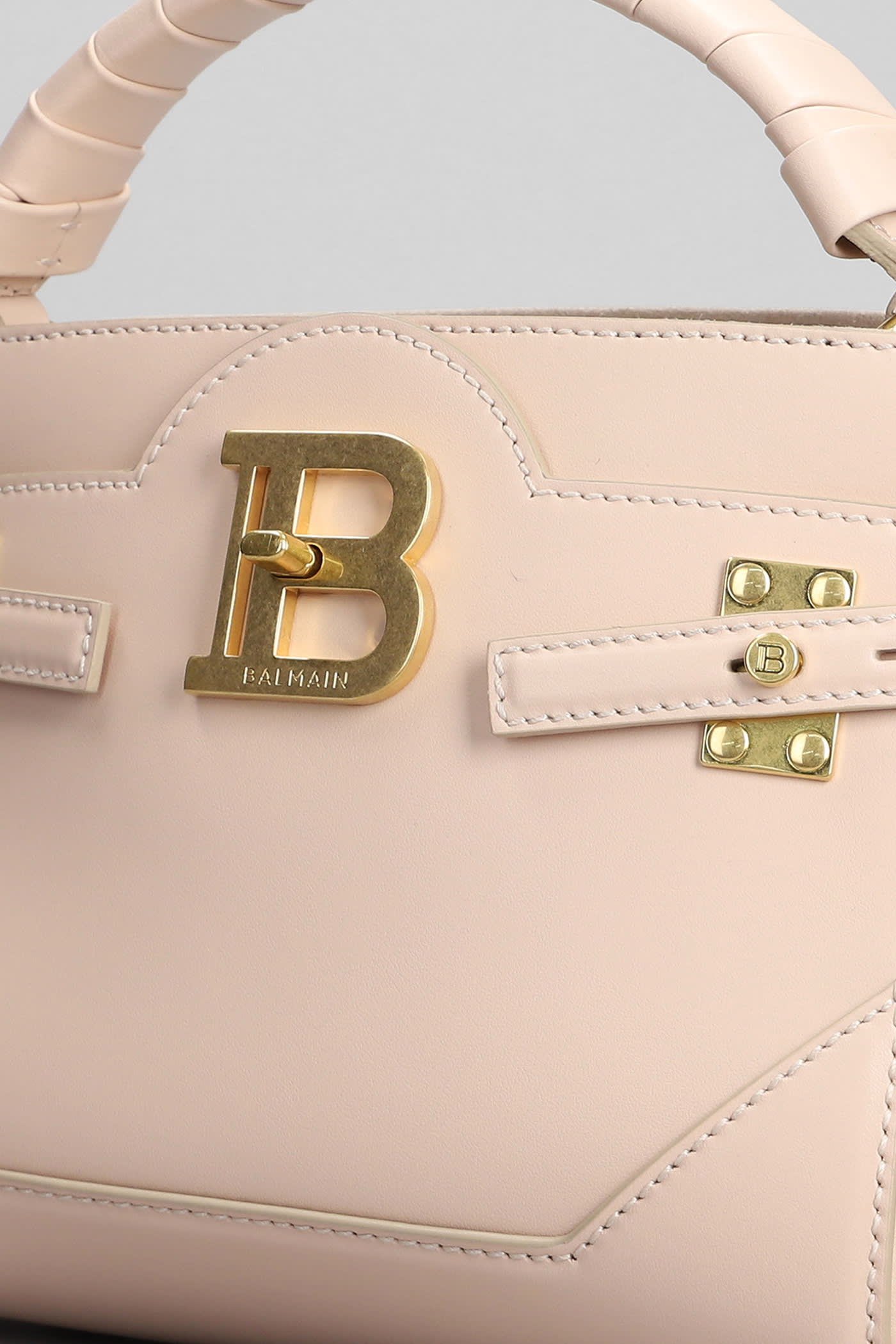 Shop Balmain B Buzz 22 Shoulder Bag In Rose-pink Leather