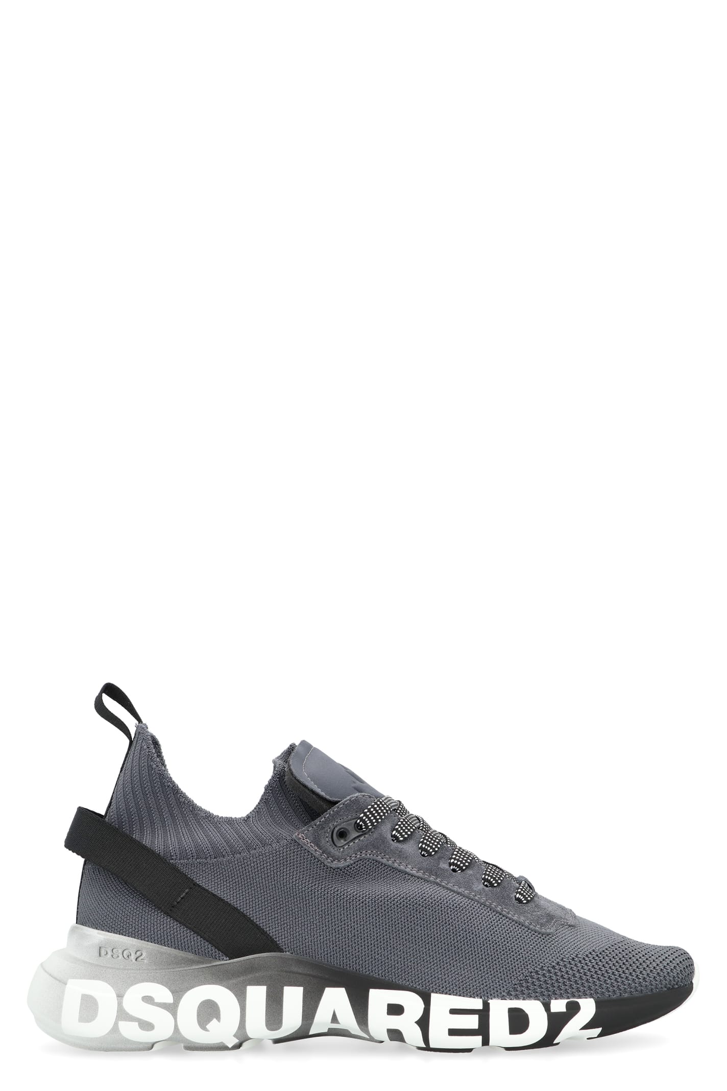 Shop Dsquared2 Fly Knitted Sock-style Sneakers In Grey