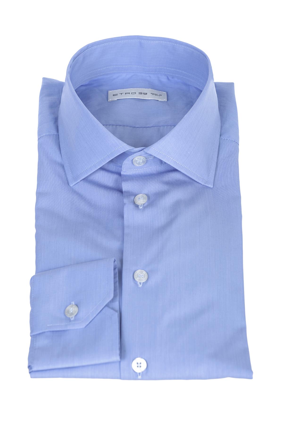Etro light blue cotton shirt