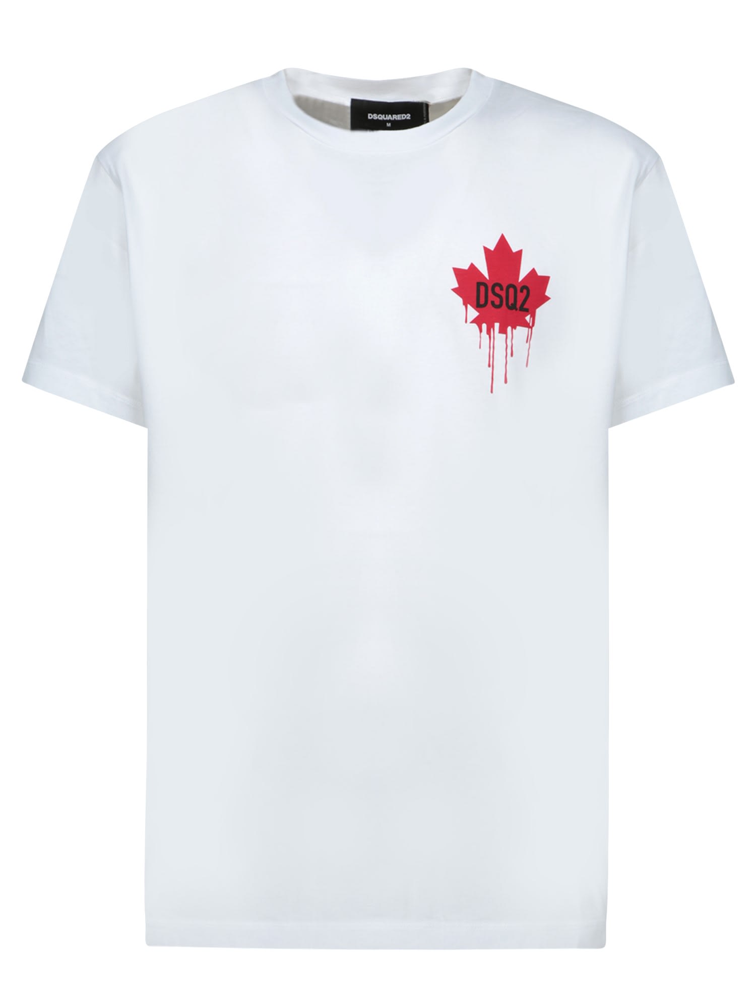 Shop Dsquared2 White Leaf Blood Logo T-shirt