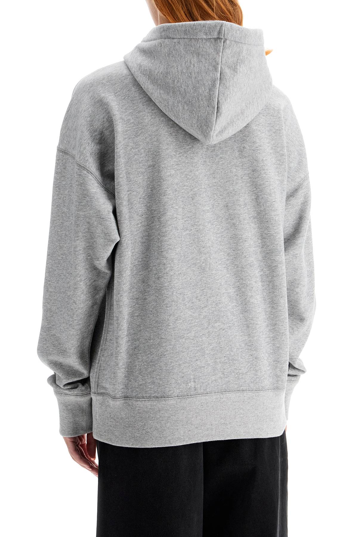 Isabel Marant Étoile Hooded Sweatshirt With Drawstring And Kangaroo Pocket In Gray