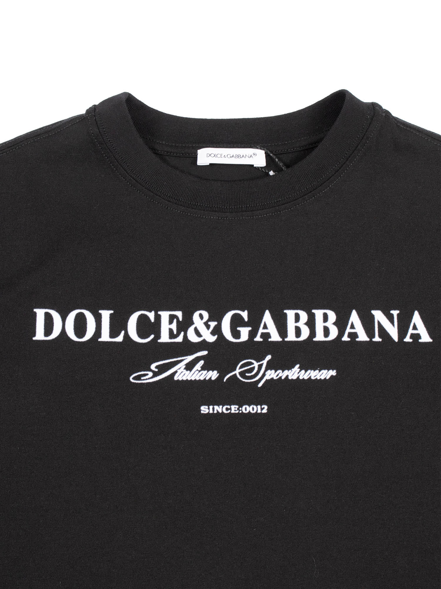 Dolce & Gabbana Black T-shirt For Kids With Logo In Black