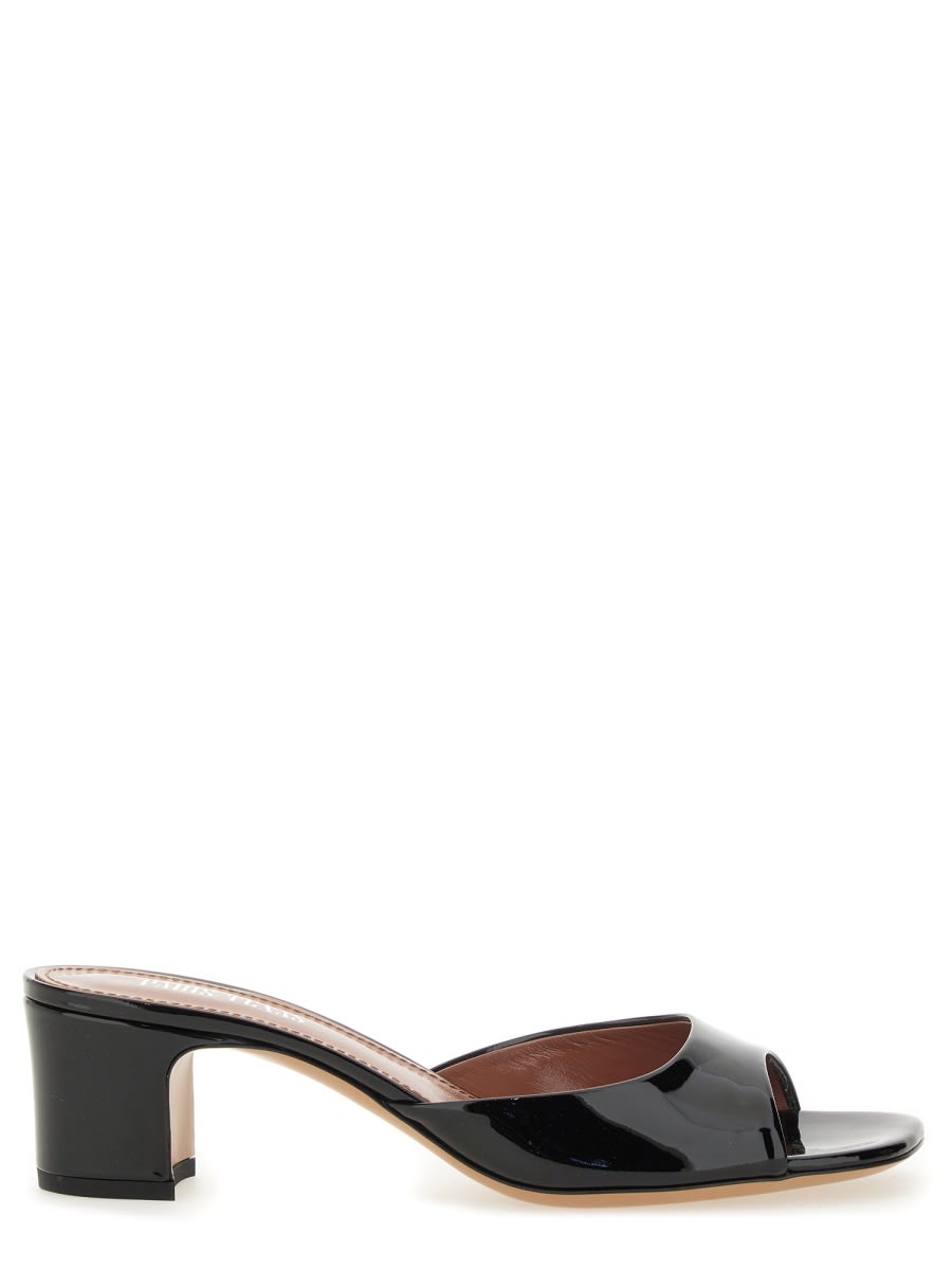 Paris Texas Lara Leather Mule In Black