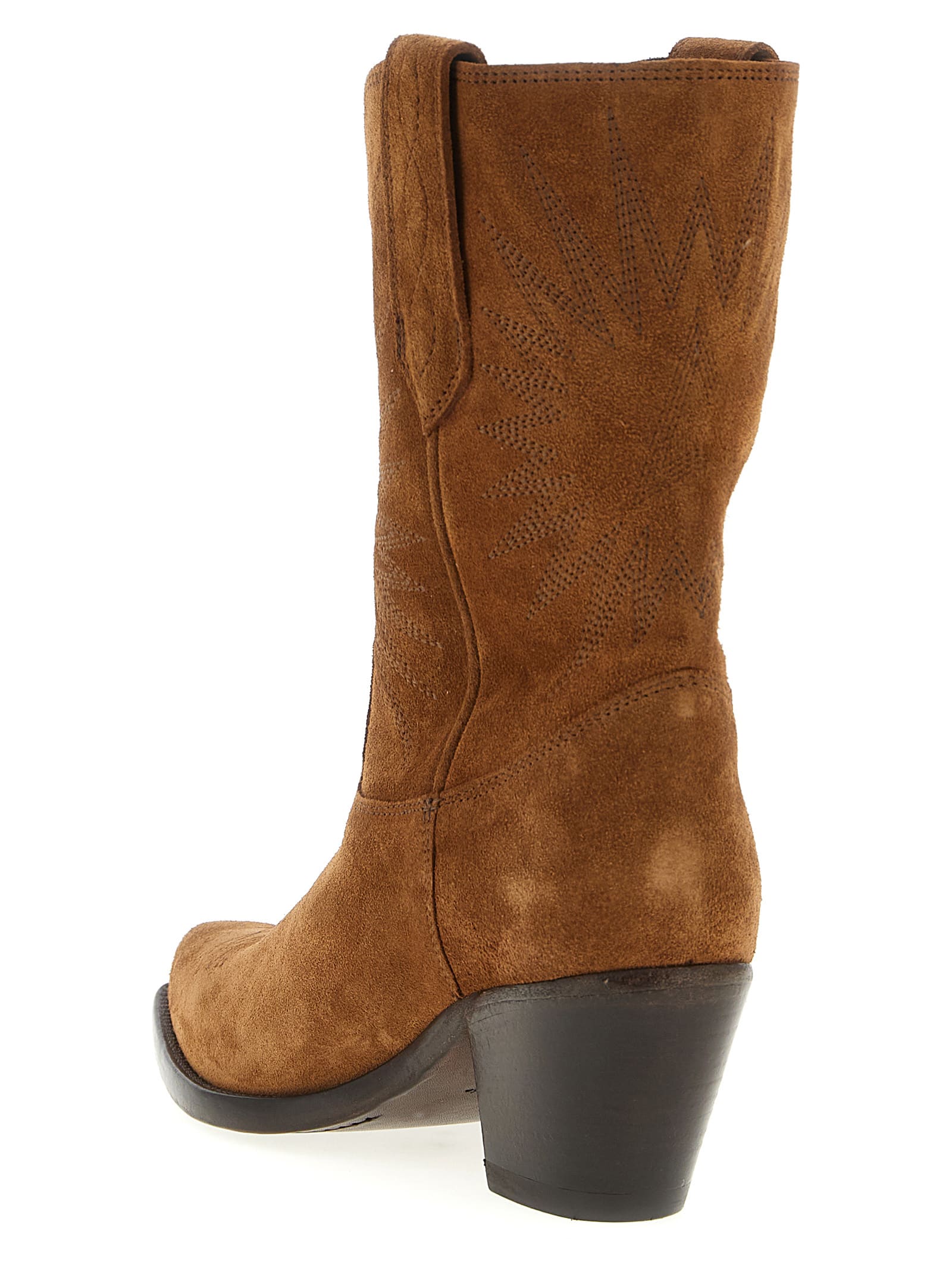 Golden Goose Wish Star Boots In Brown