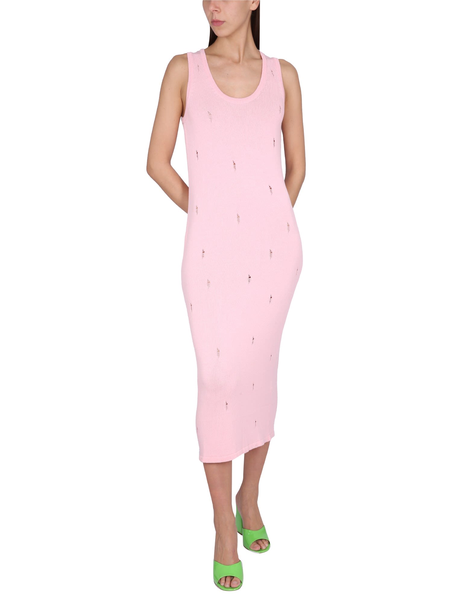 Shop Barrow Viscose Dress In Light Pink