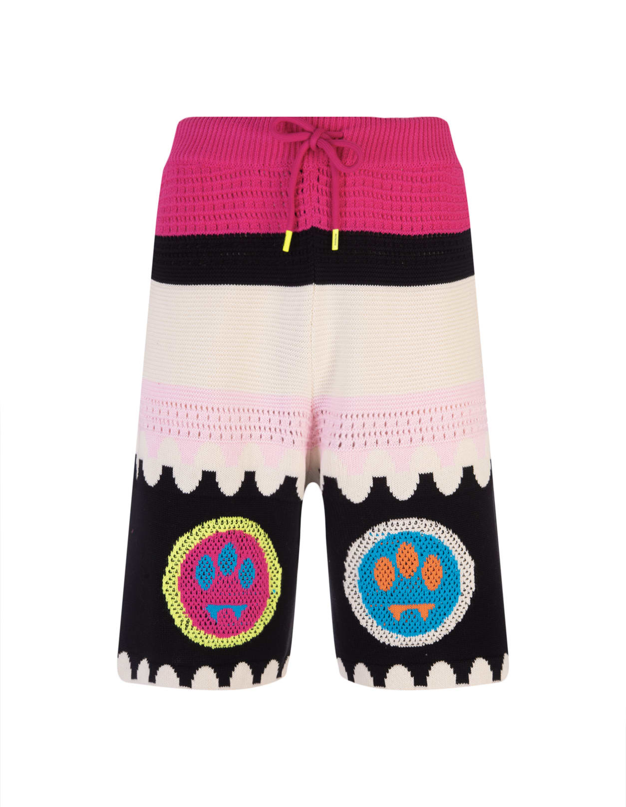 Barrow Knitted Cotton Shorts In Multicolore