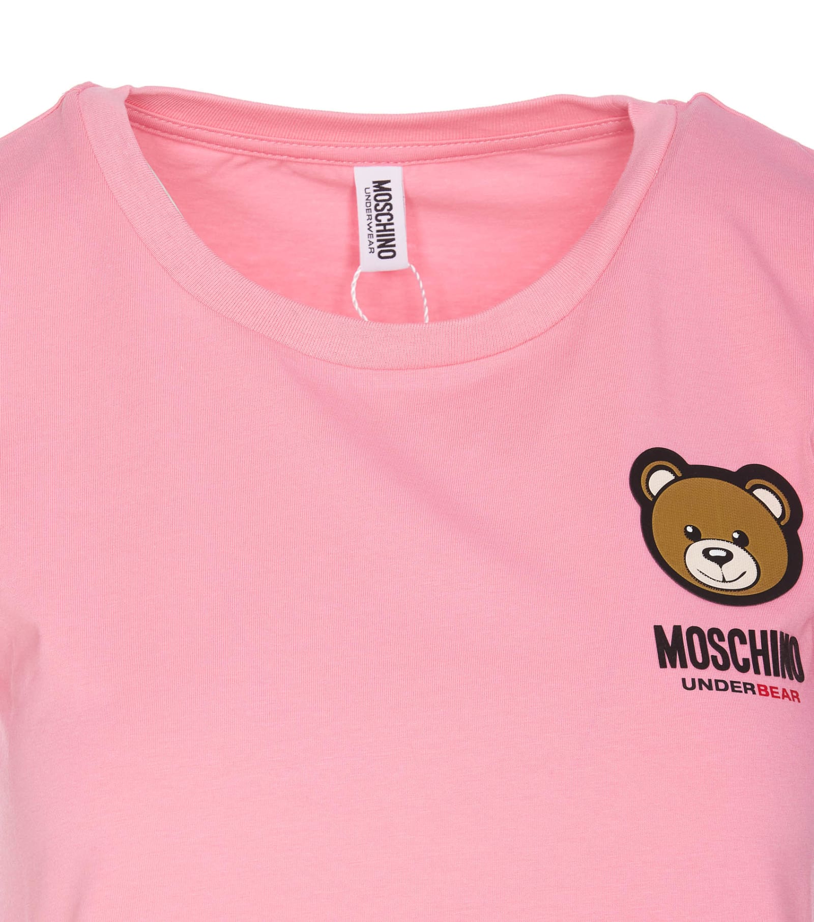 Shop Moschino Underbear Logo T-shirt In Rosa