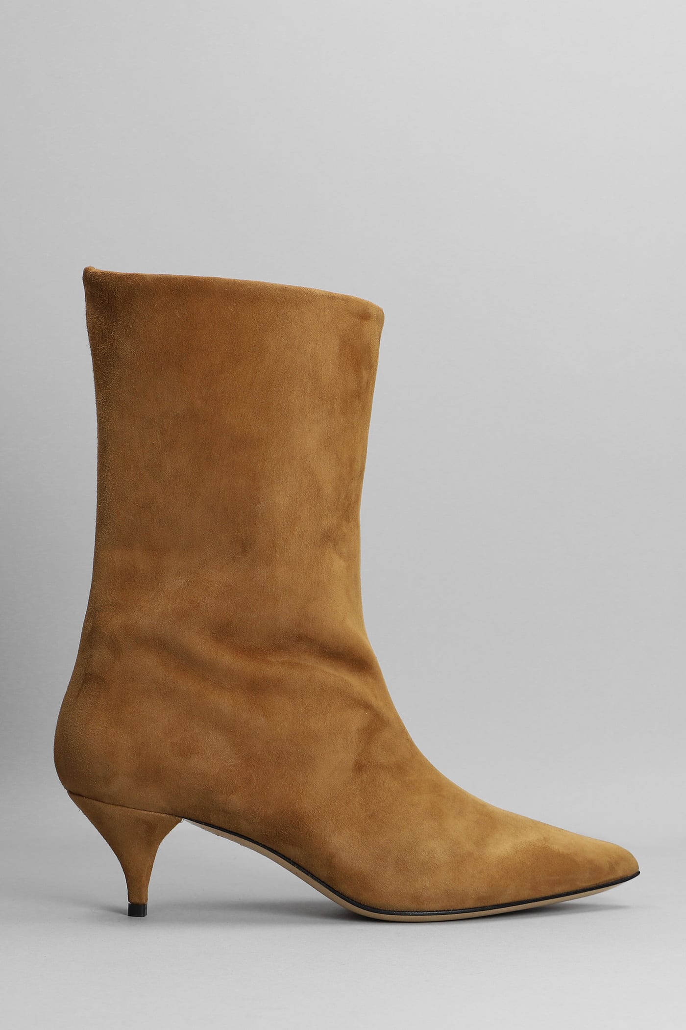 Alchimia High Heels Ankle Boots In Leather Color Suede