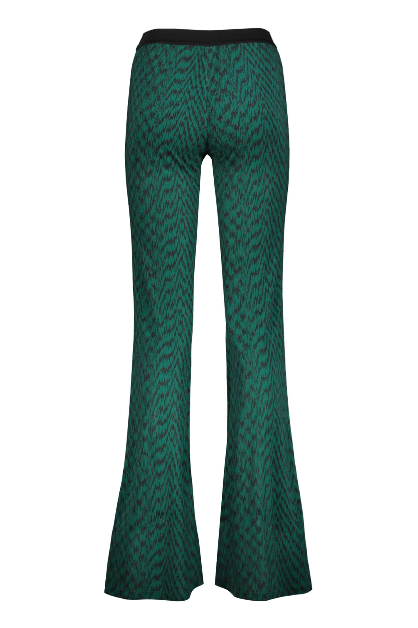 Shop Missoni Flared Trousers In Green