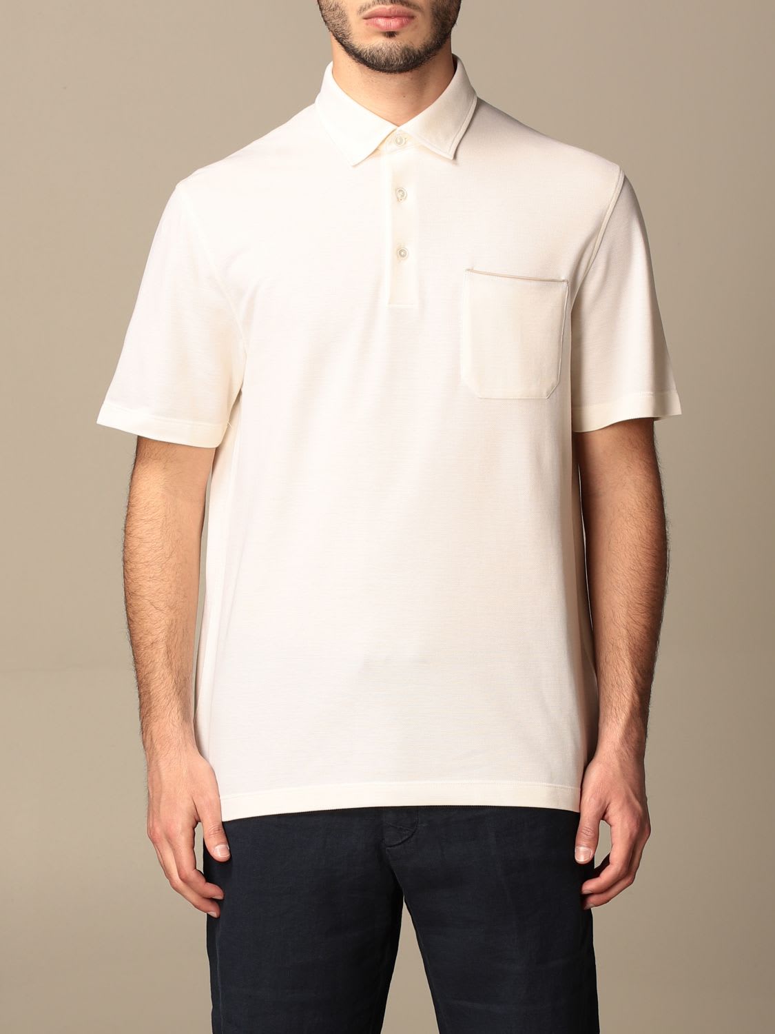 Ermenegildo Zegna Polo Shirt Ermenegildo Zegna Cotton Polo Shirt With Patch Pocket