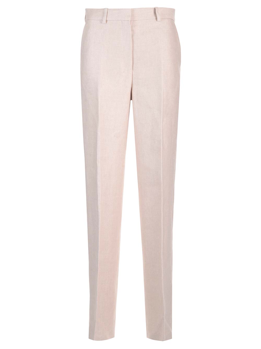 High-waisted Trousers In Linen Twill