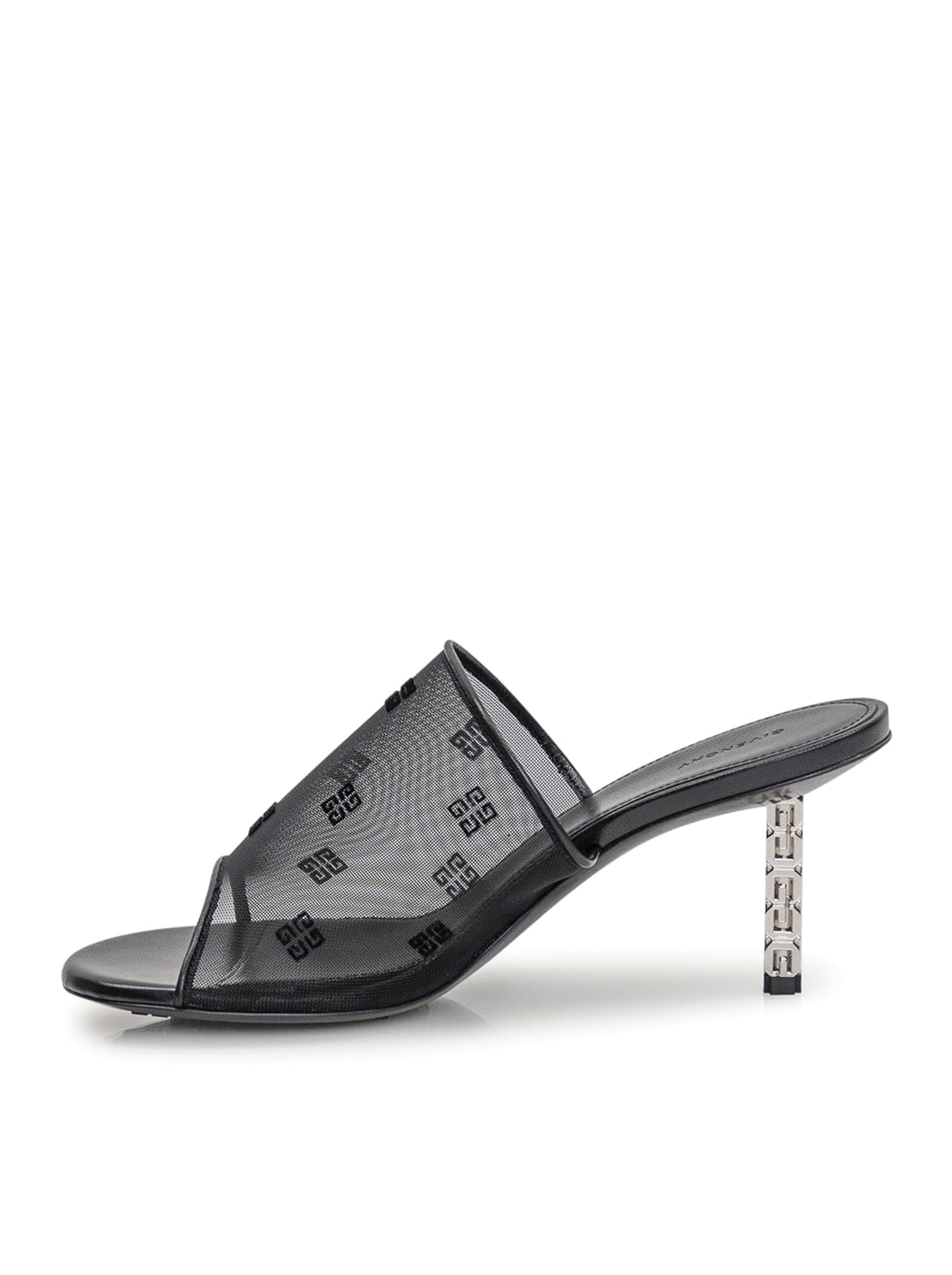 Shop Givenchy G Cube Mules Slim Heel 70mm In Black