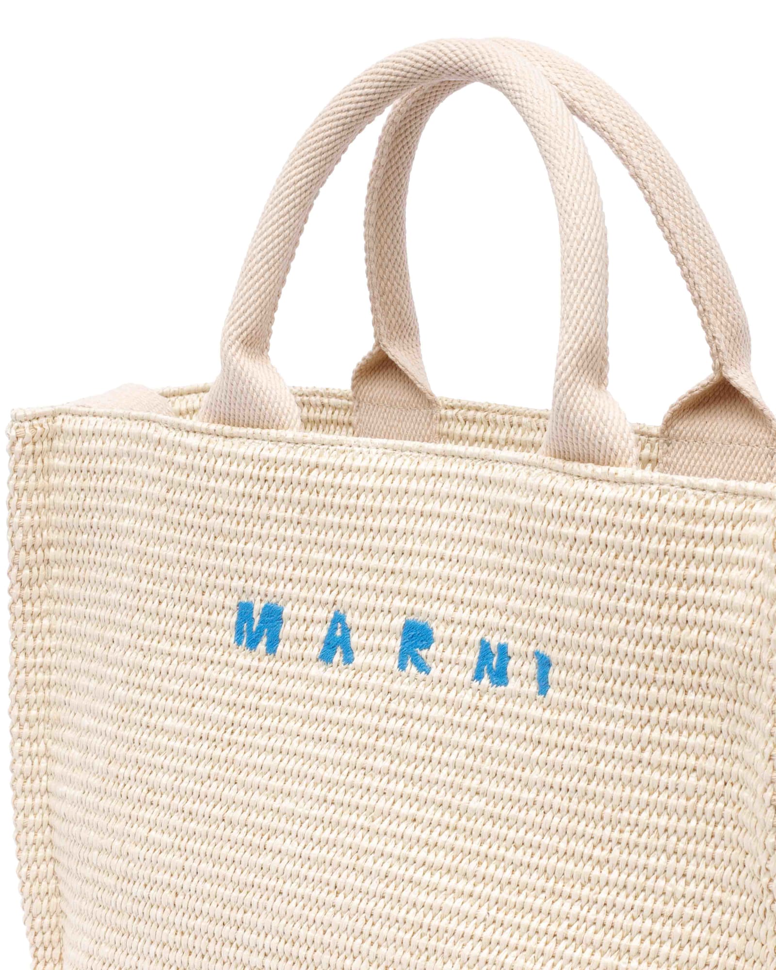 Marni Women's Shopping M Natural Beige Handles Bco Logo In Neutral