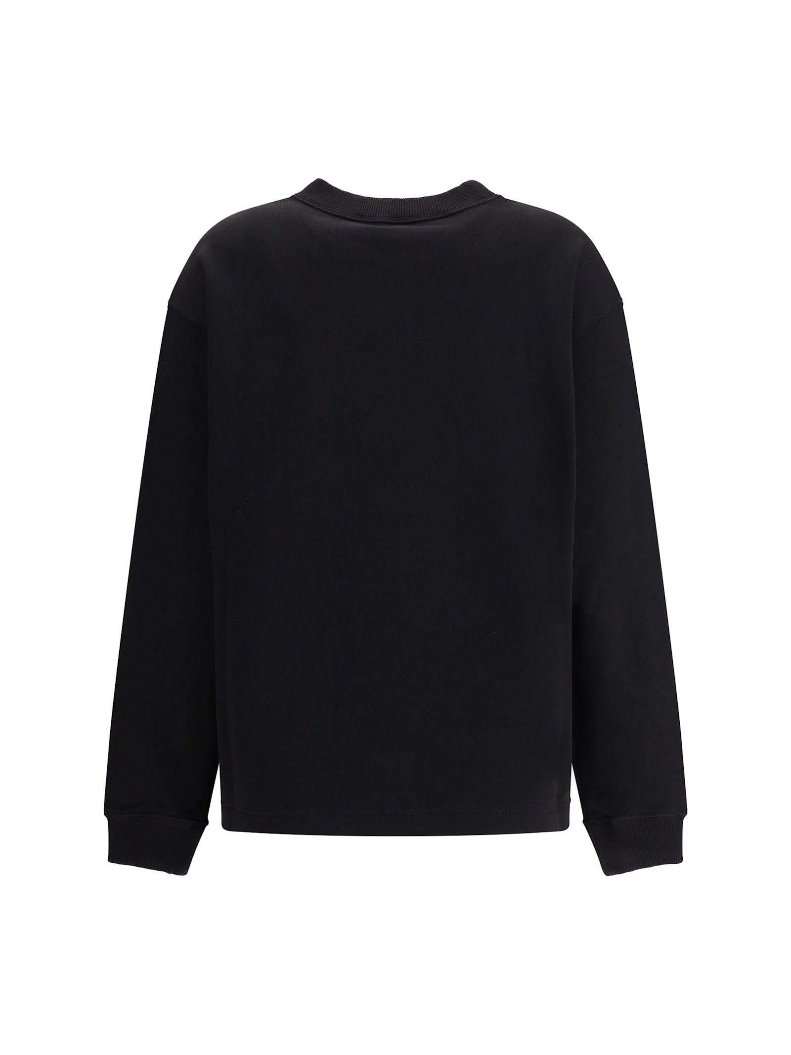 Dolce & Gabbana Cotton Sweatshirt With Patch In Black