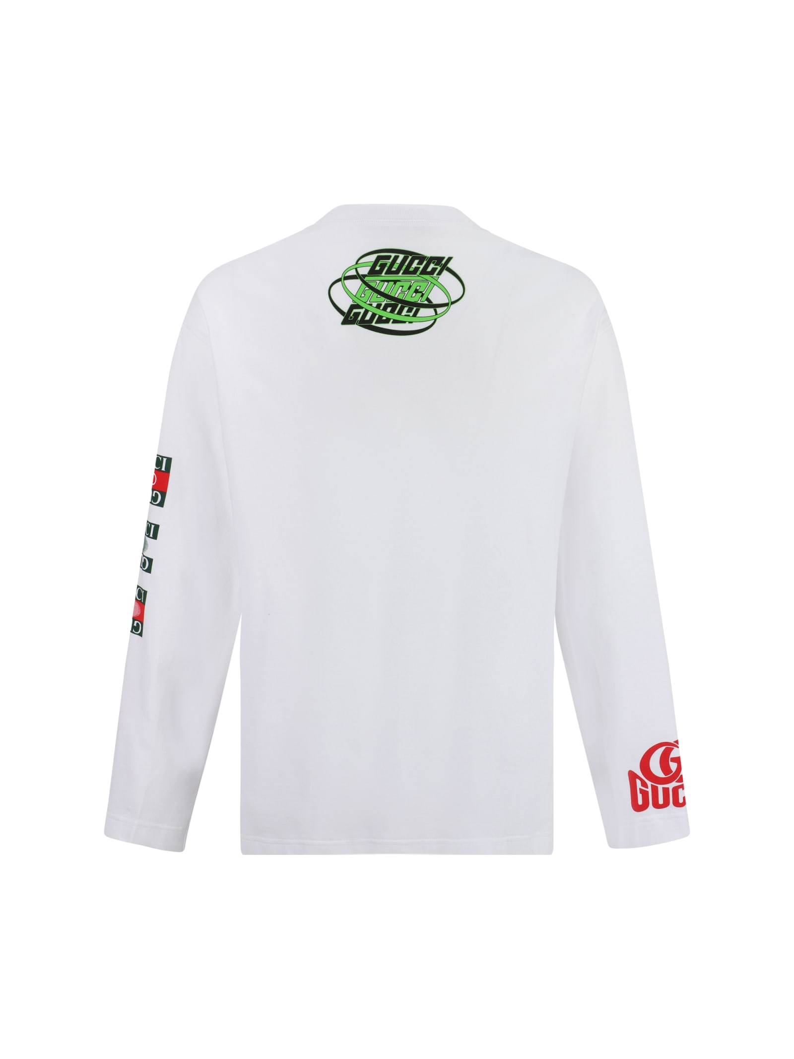 Shop Gucci Long Sleeve Jersey In White