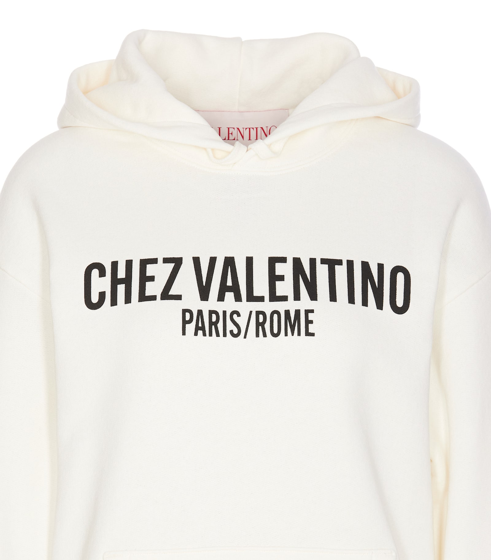 Shop Valentino Logo Hoodie In White