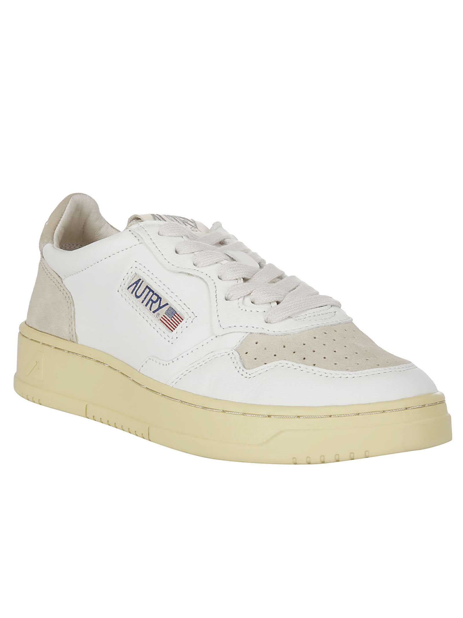 Autry Sneakers In Leather And Suede Color White In Sl01
