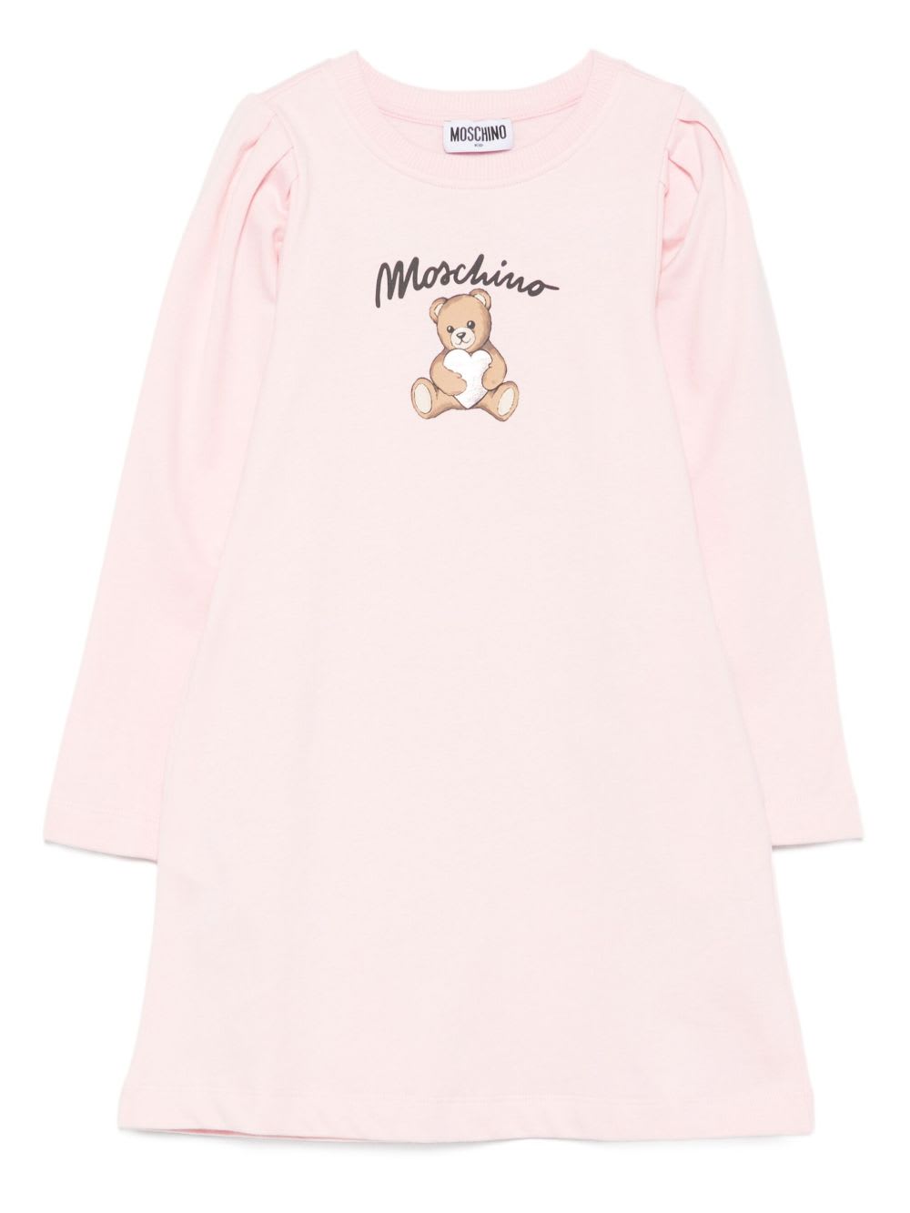 Moschino Kids Printed Dress In Pink