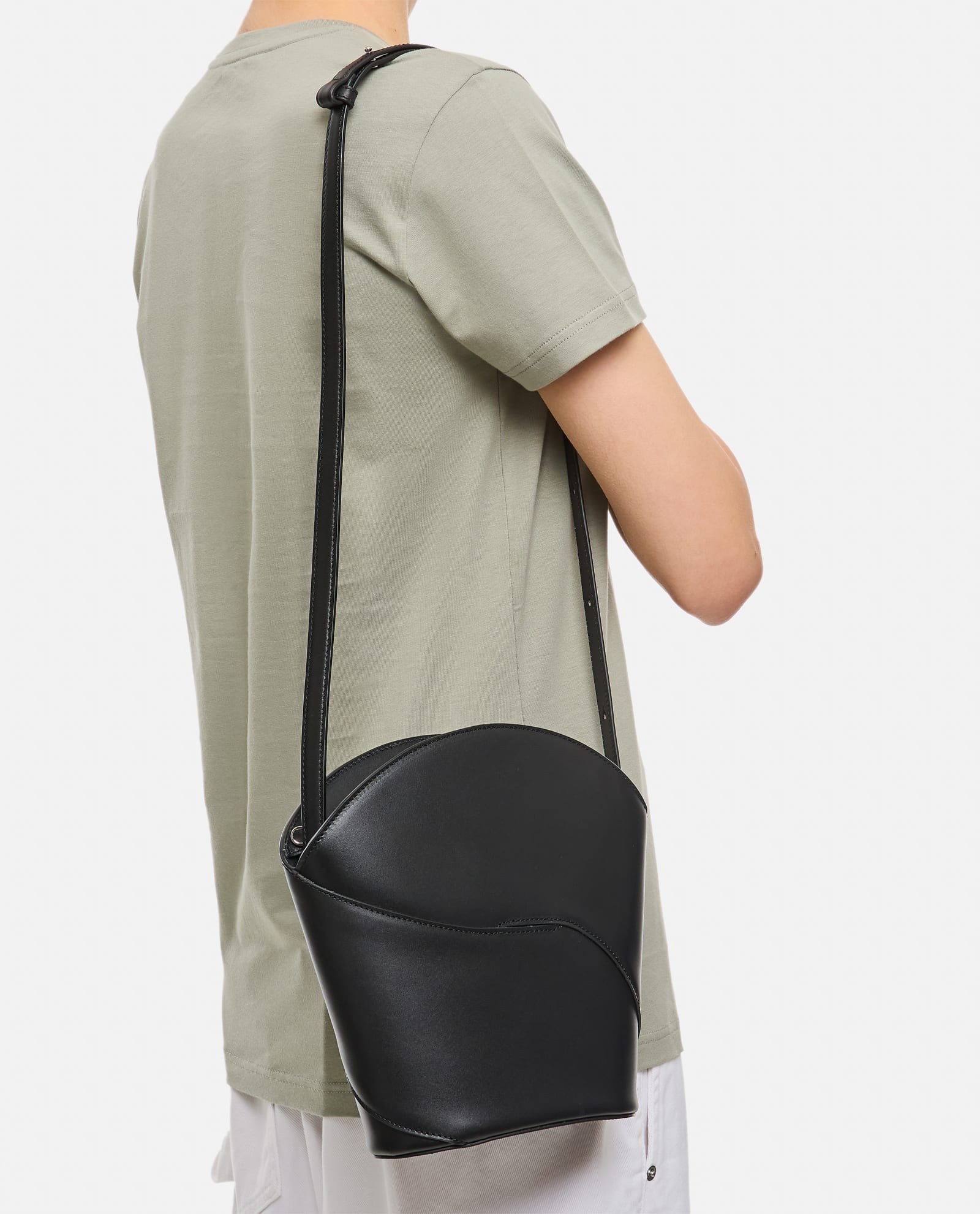 Shop Maeden Oru Zip Leather Shoulder Bag In Black