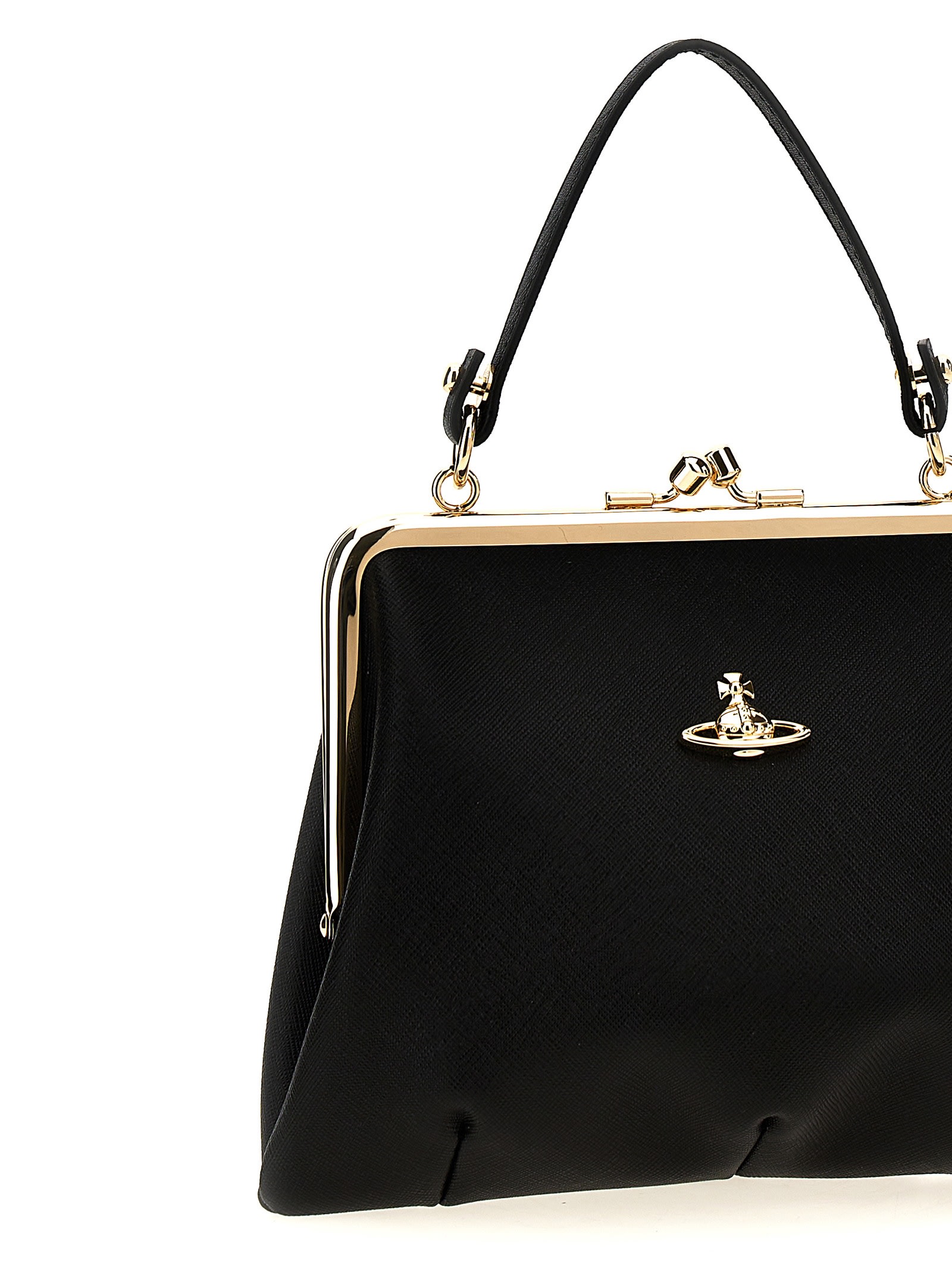 Shop Vivienne Westwood Granny Frame Handbag In Black