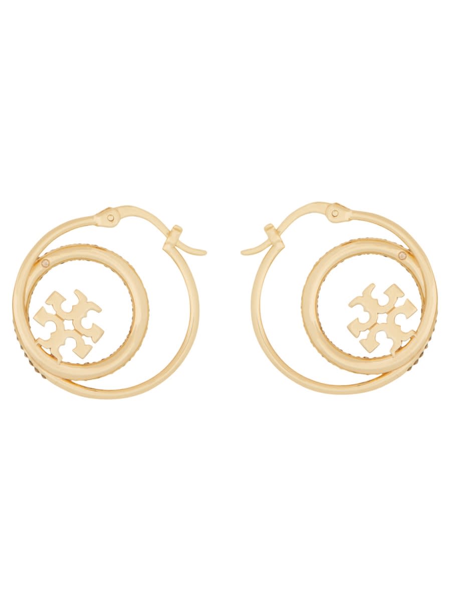 Tory Burch Miller Hoop Earrings In Gold