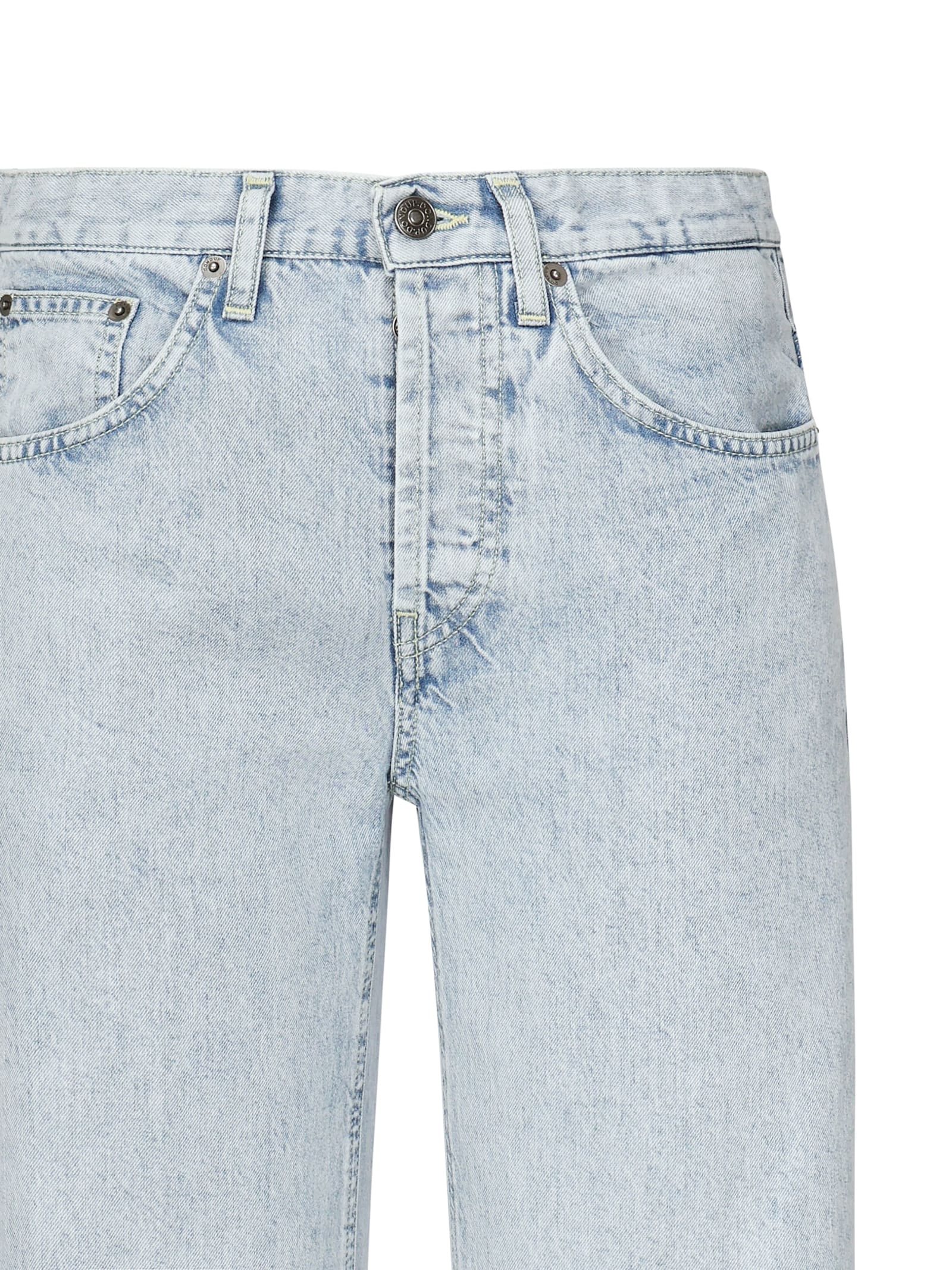 Dondup Jeans Jacklyn A Gamba Larga In Denim In Non Definito