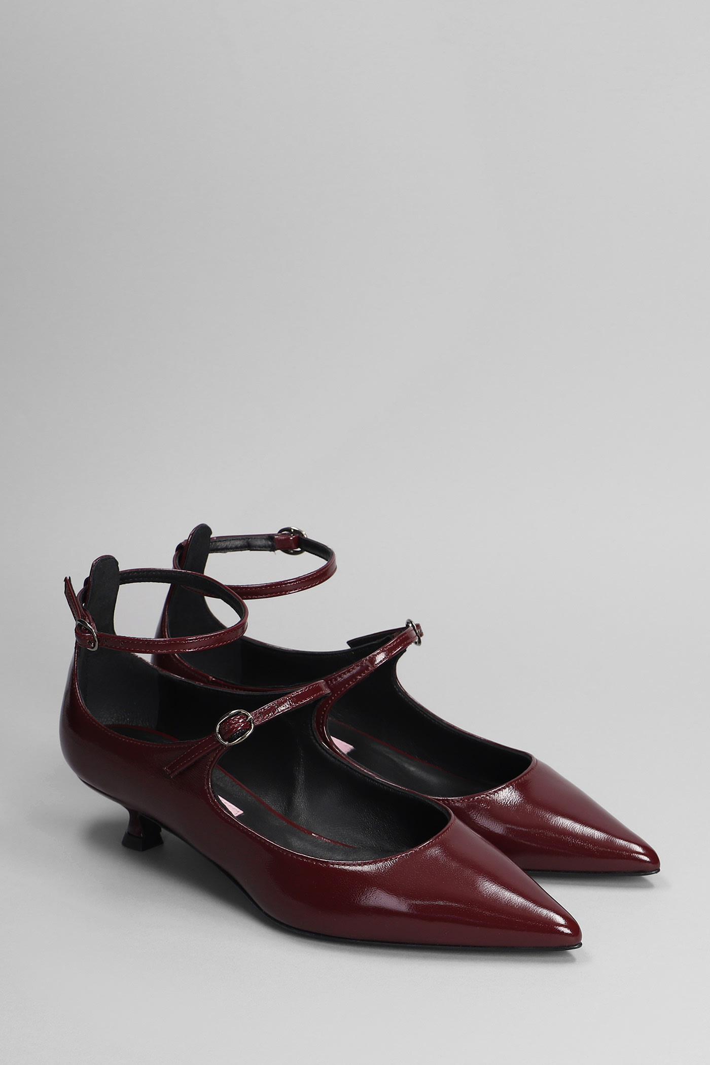 MARC ELLIS PUMPS IN BORDEAUX LEATHER 