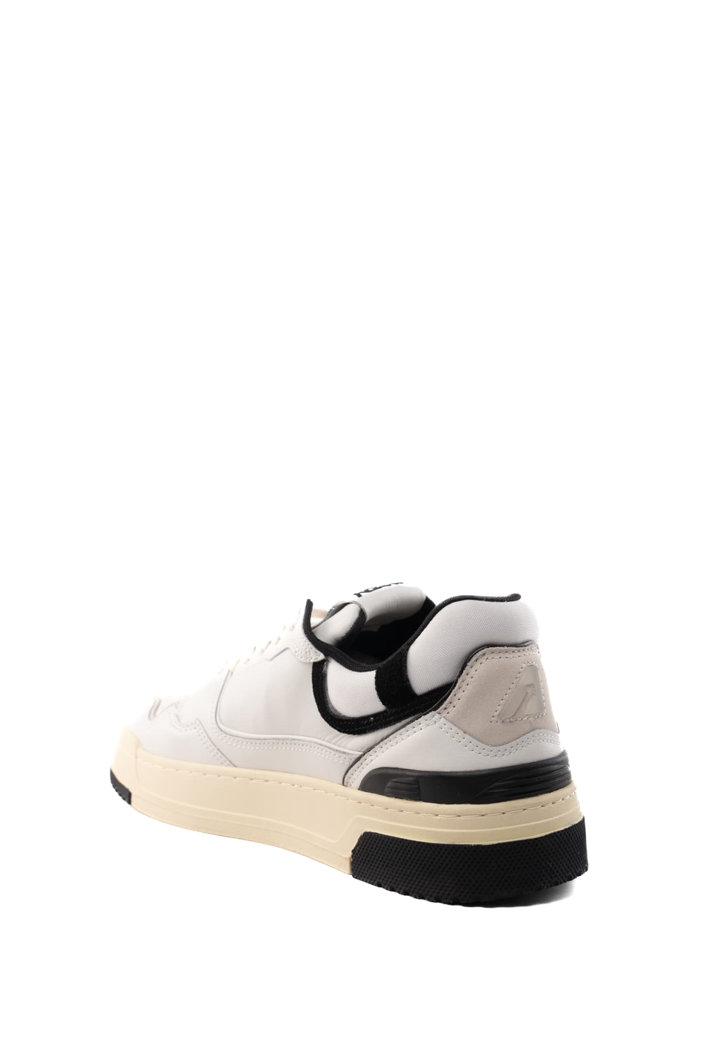 AUTRY AUTRY CLC SNEAKERS IN WHITE/BLACK LEATHER AND SUEDE 