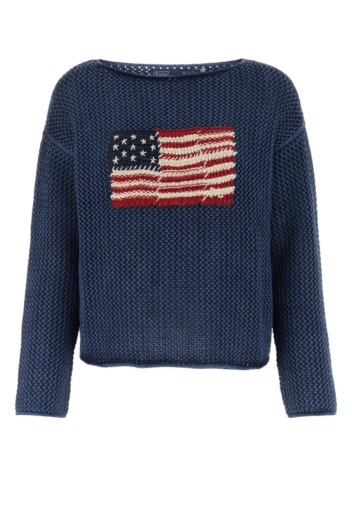 Shop Polo Ralph Lauren Blue Cotton Sweater In Bluemulti