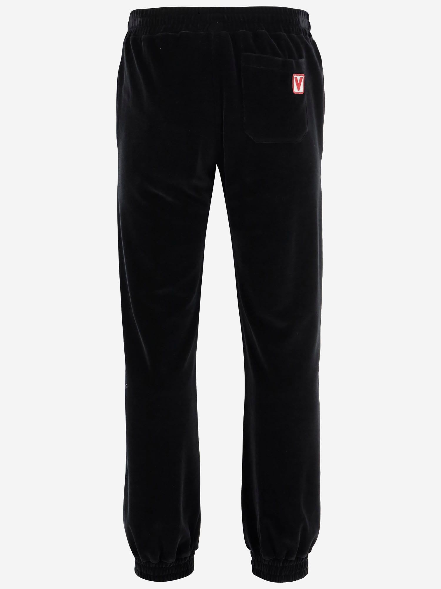 Valentino Jersey Bottom Vlogo Signature Chenille In Black