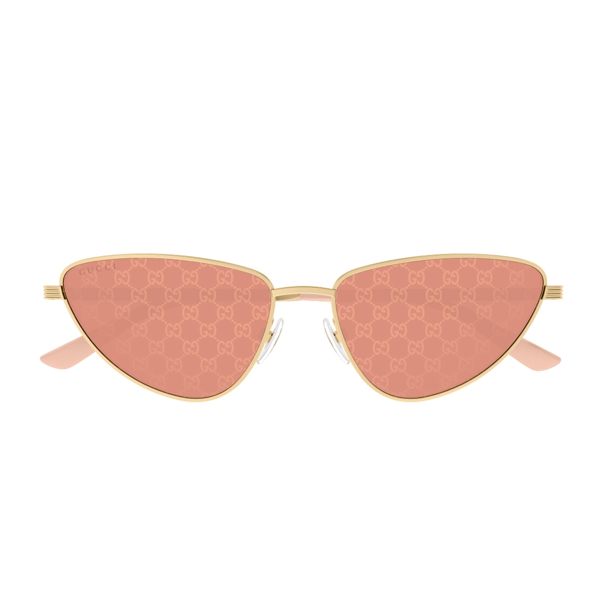Gucci Gg1879s Linea Institutional Logo 004 Gold Red Sunglasses