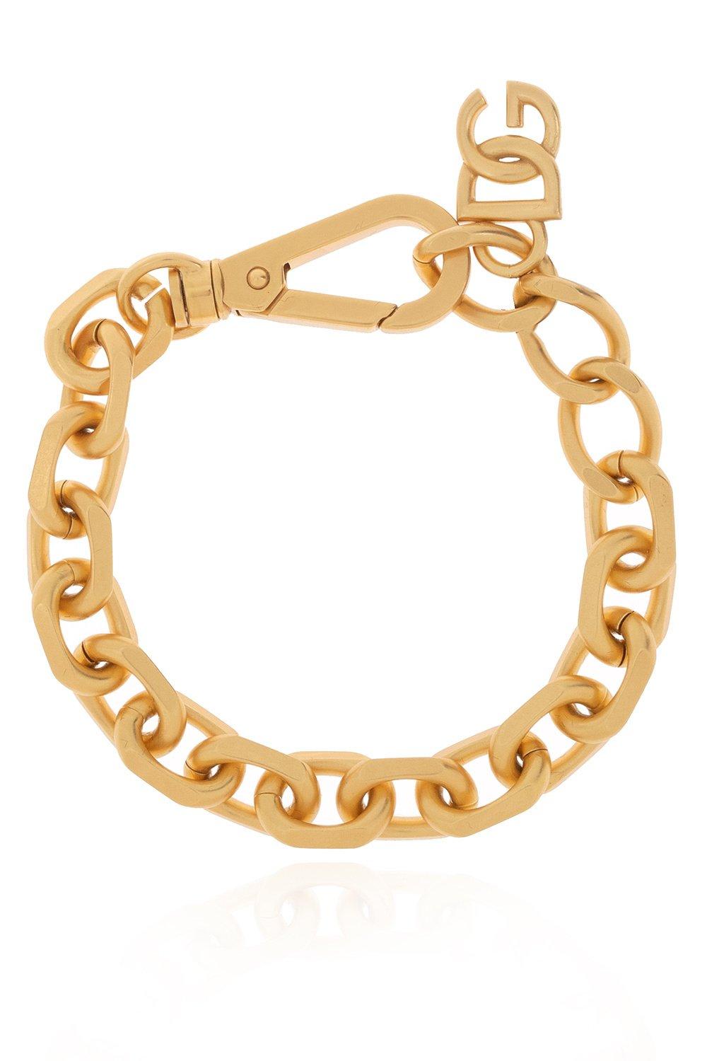 アクセサリー DOLCE&GABBANA Logo Gold chain bracelet DOLCE & GABBANA Necklace Gold Tone Brass Maxi Chain Lobster
