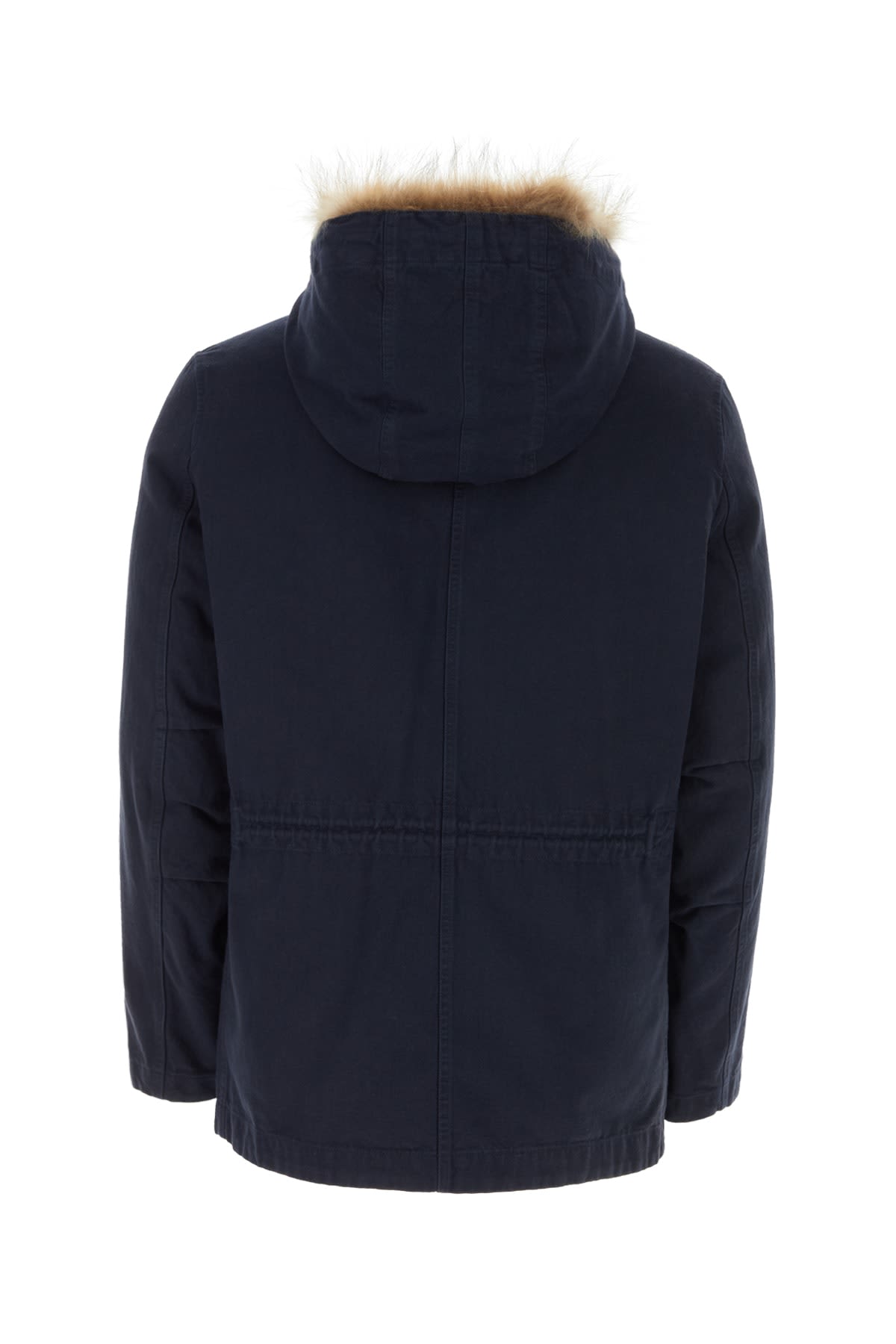 Shop Yves Salomon Cappotto In Navy