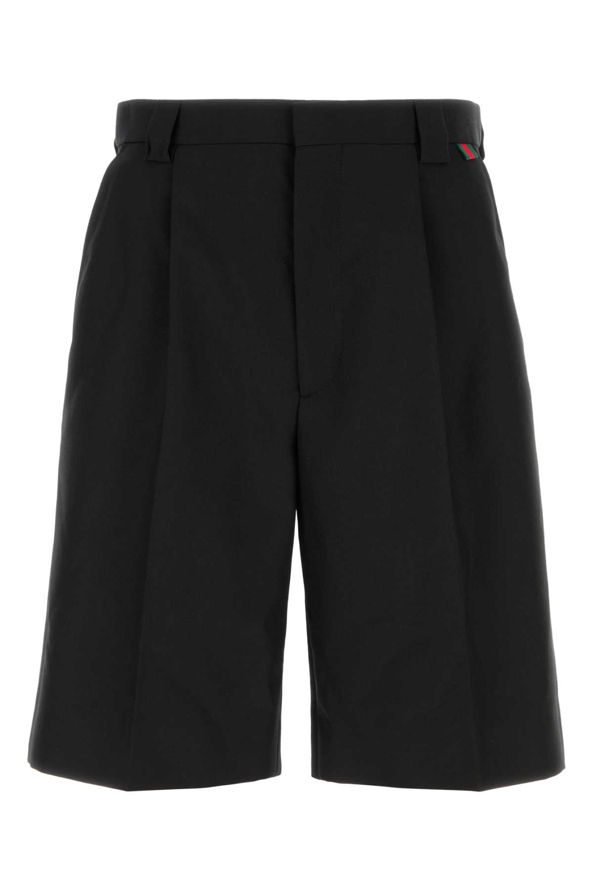 Black Twill Bermuda Shorts