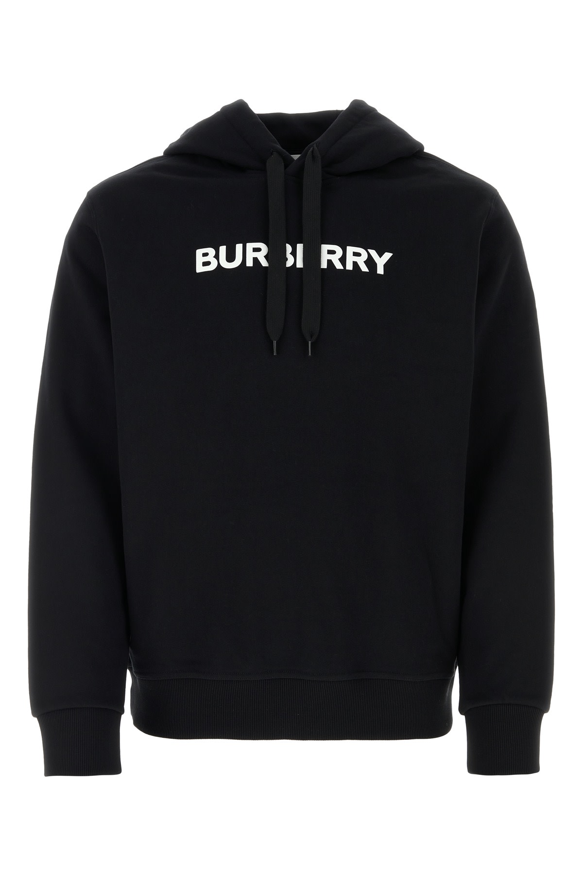 Shop Burberry Black Cotton Sweatshirt