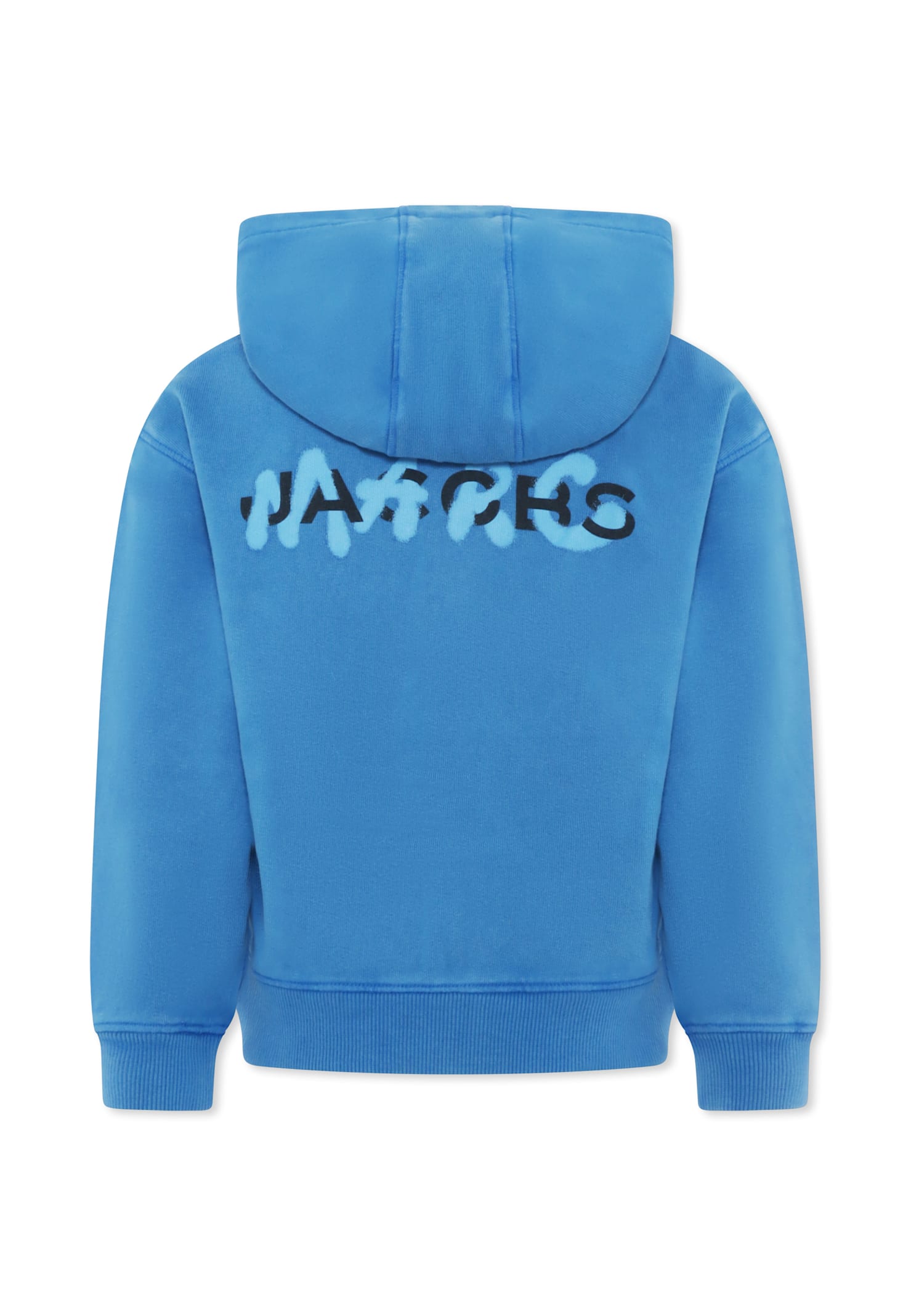 Marc Jacobs Logo-print Zip-up Hoodie In Blue