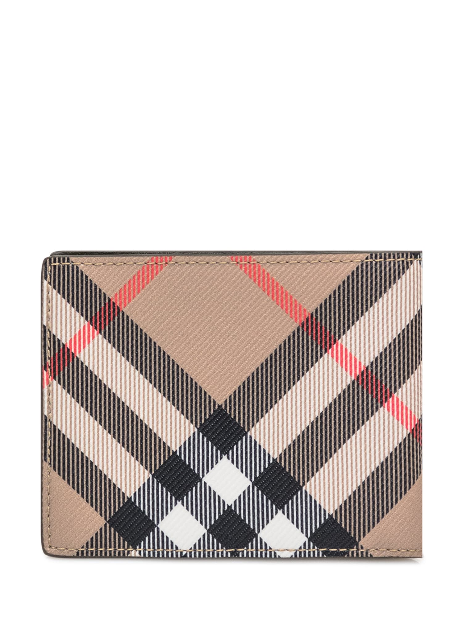 Shop Burberry Hipfold Bin Wallet In Sand